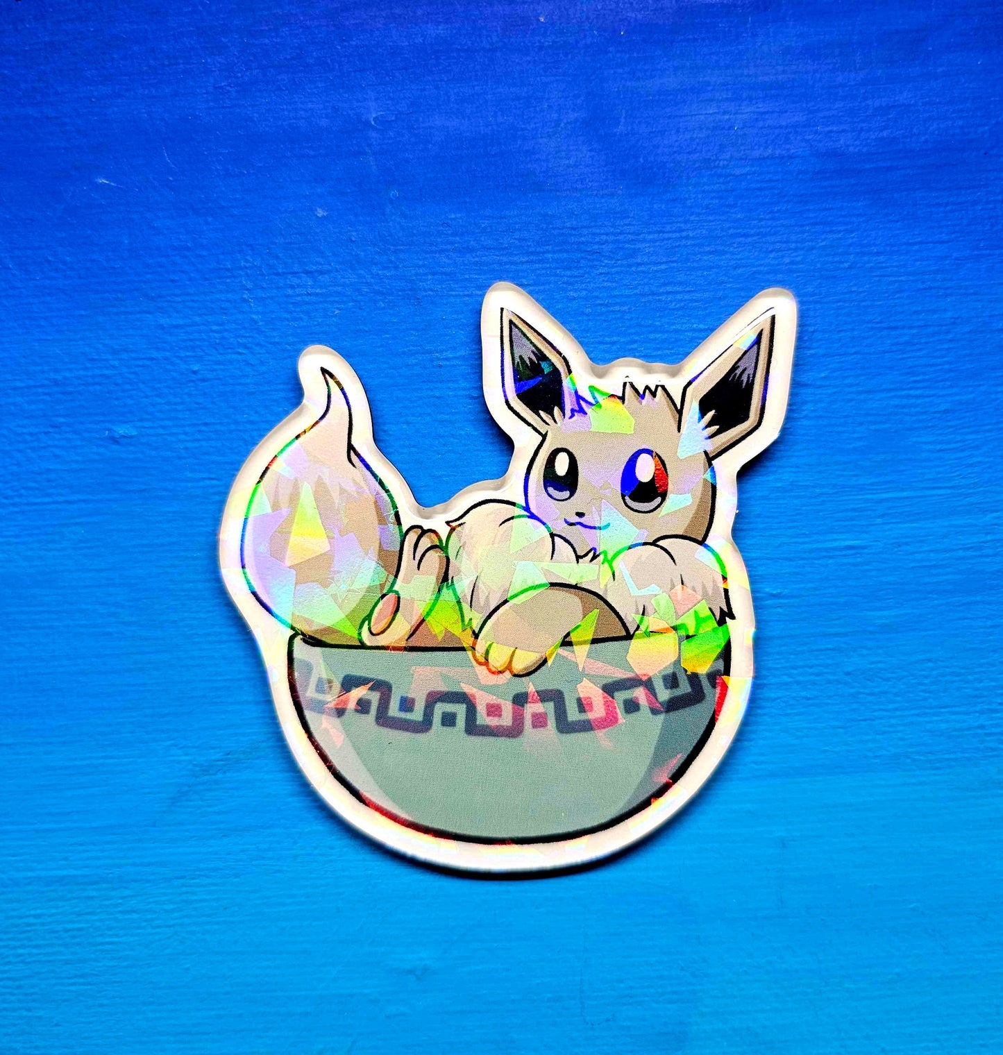 Shiny Eevee in a Bowl Magnet