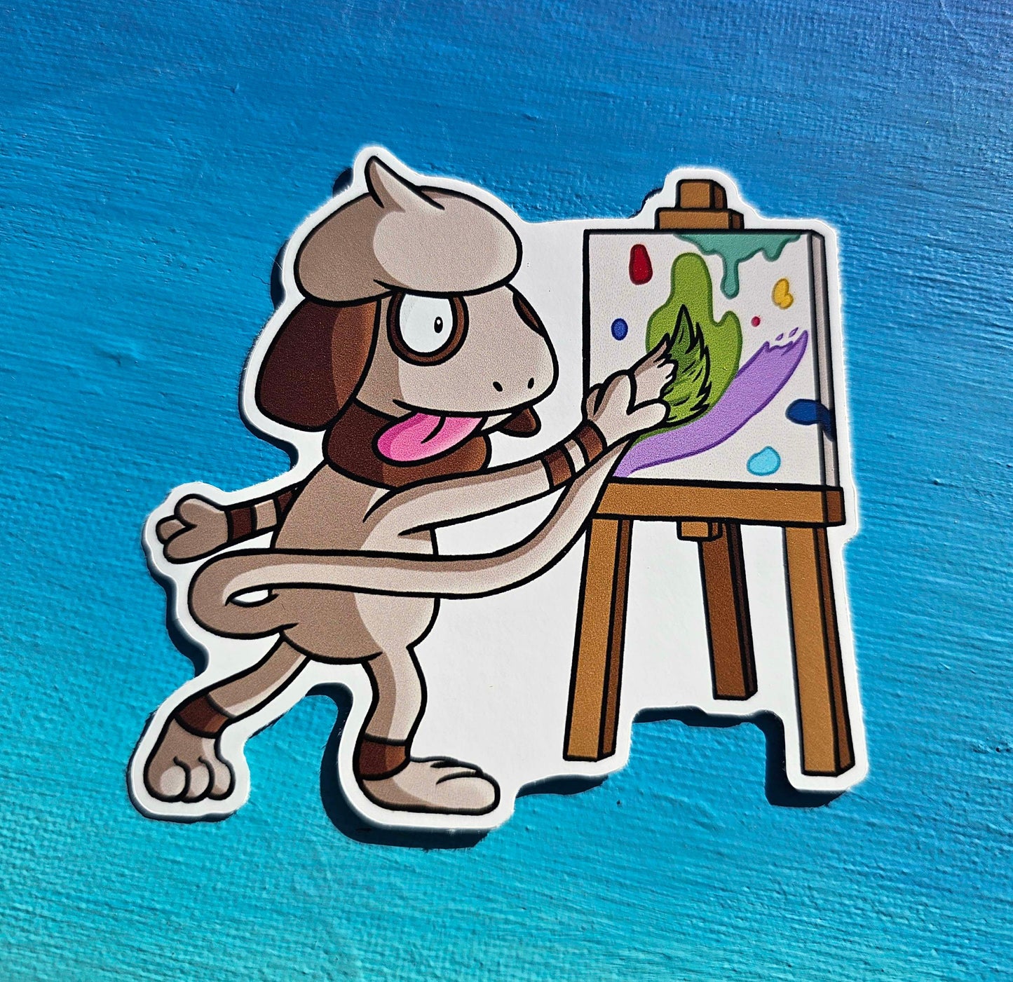 Smeargle Painting Canvas Sticker