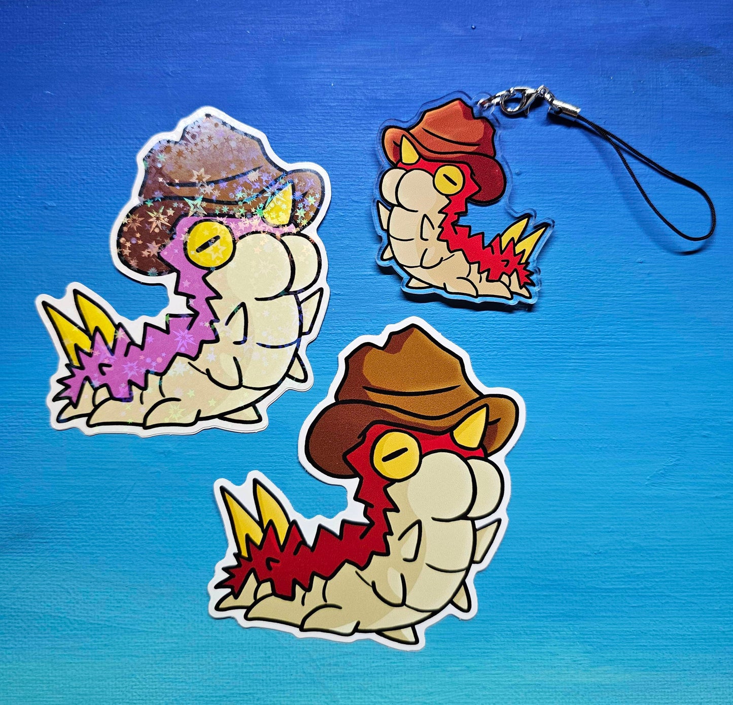 Double-Sided Cowboy Wurmple Charm