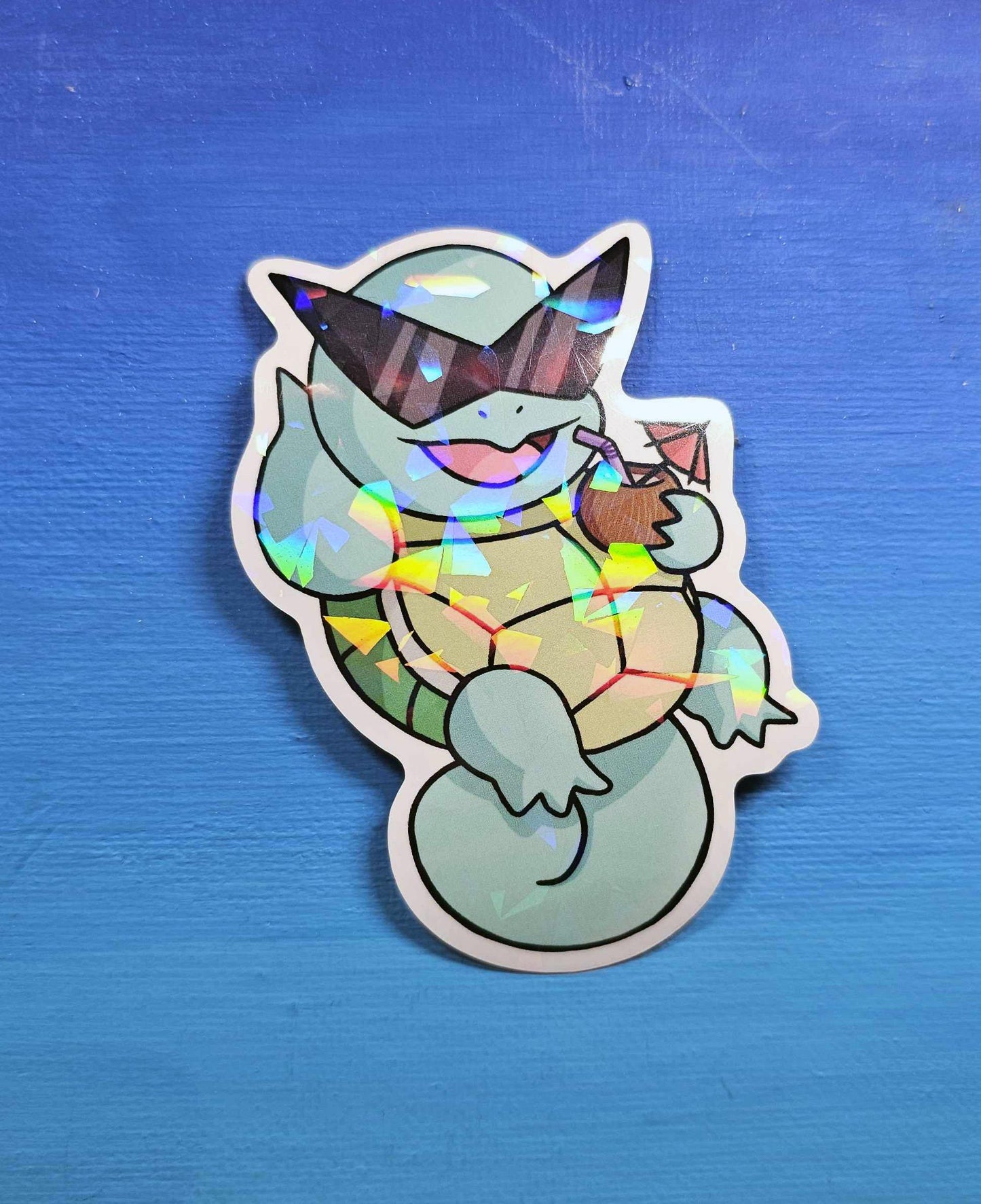 Shiny Squirtle Summer Chillin' Sticker