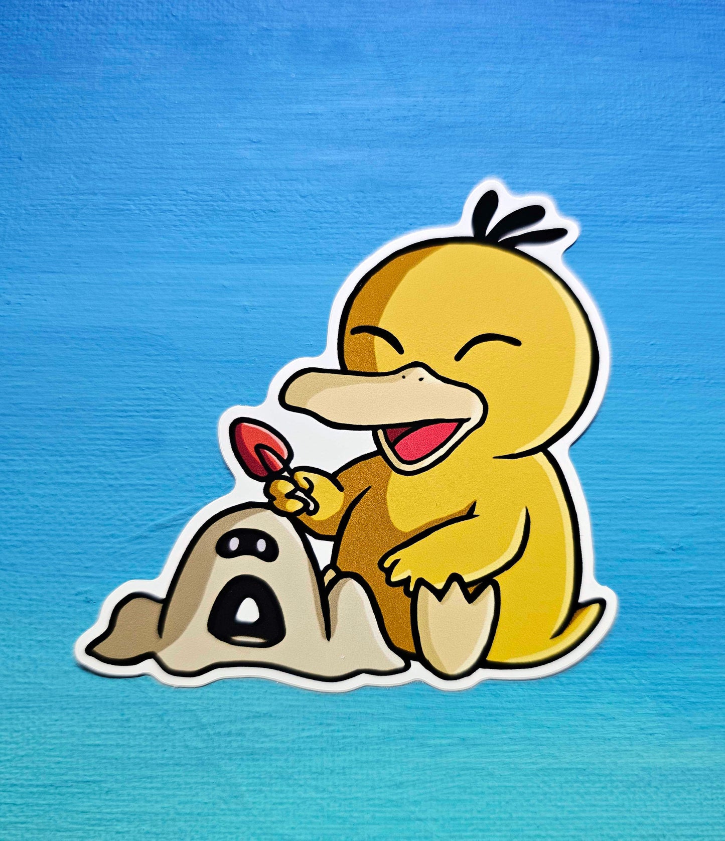 Psyduck Sandcastle Sticker