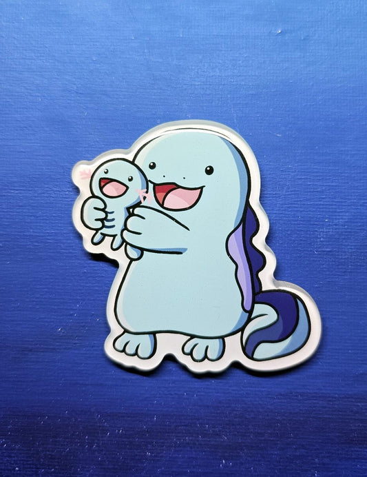 Quagsire Holding Wooper Magnet