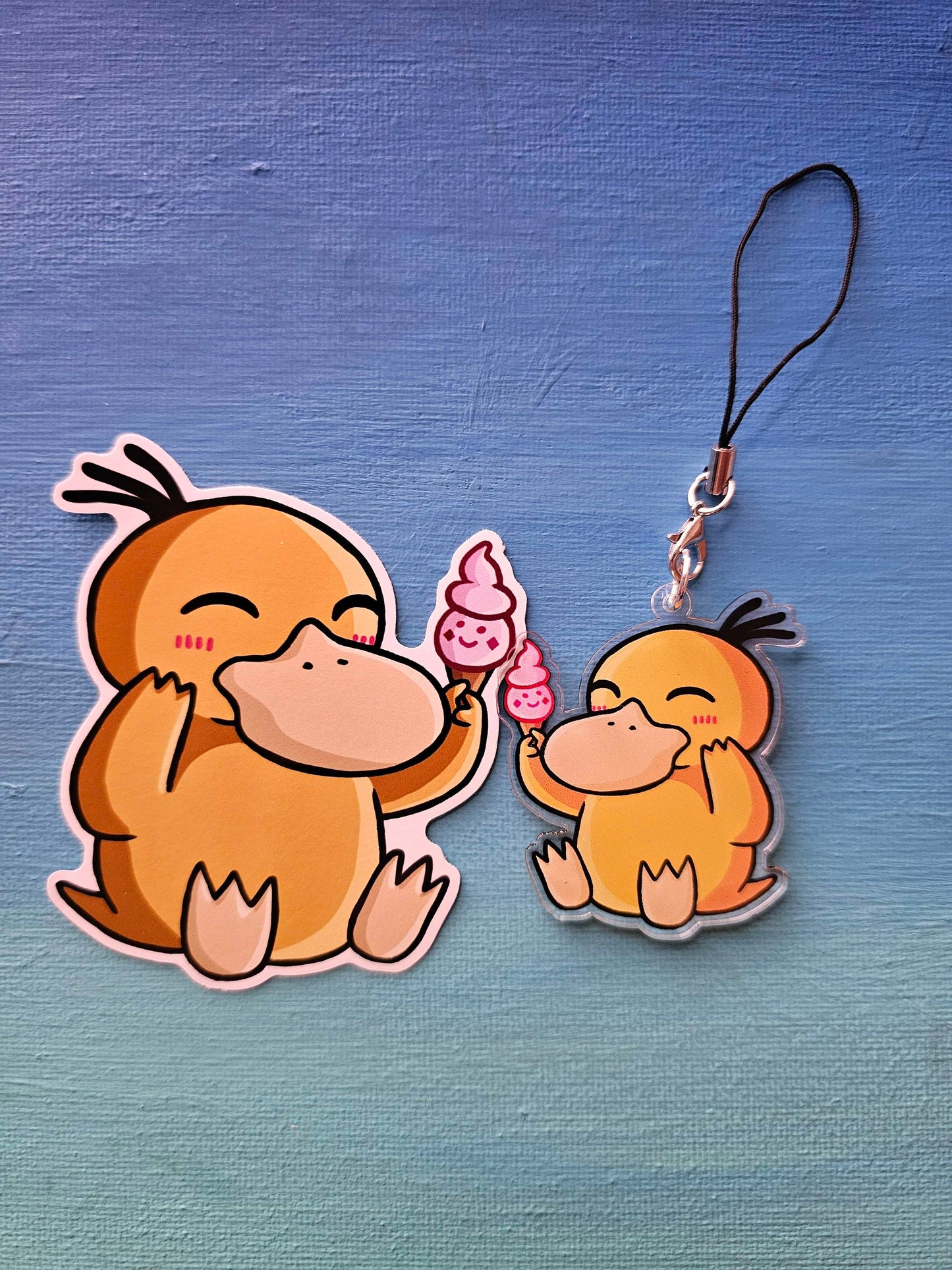 Double-Sided Psyduck Ice Cream Charm