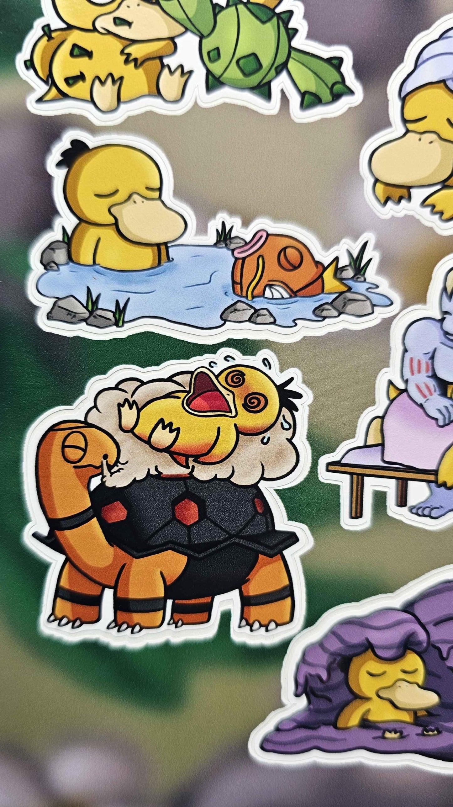 A6 Psyduck's Spa Day Sticker Sheet