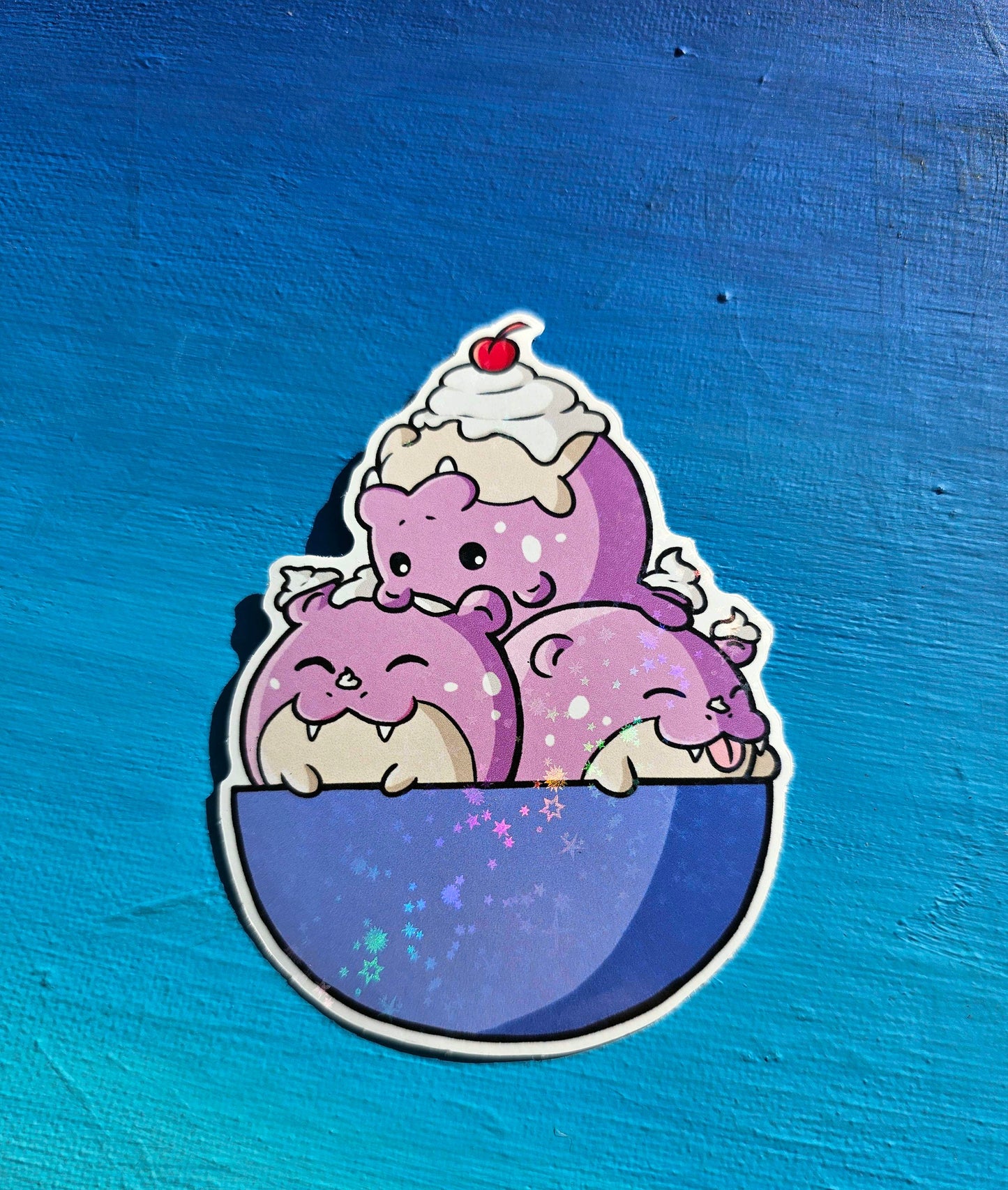 Shiny Holographic Bowl of Spheals Sticker