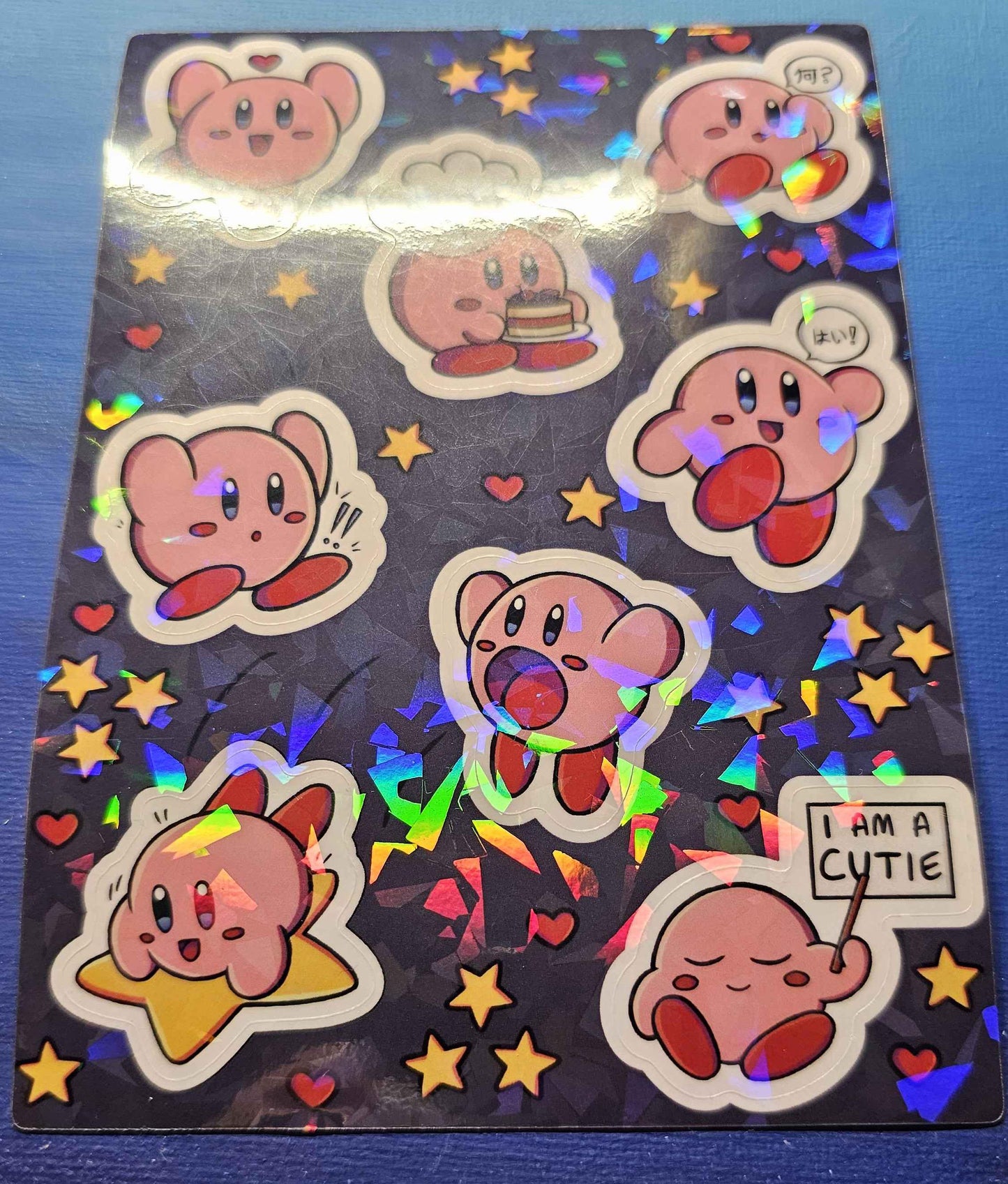 Holographic A6 Kirby Sticker Sheet