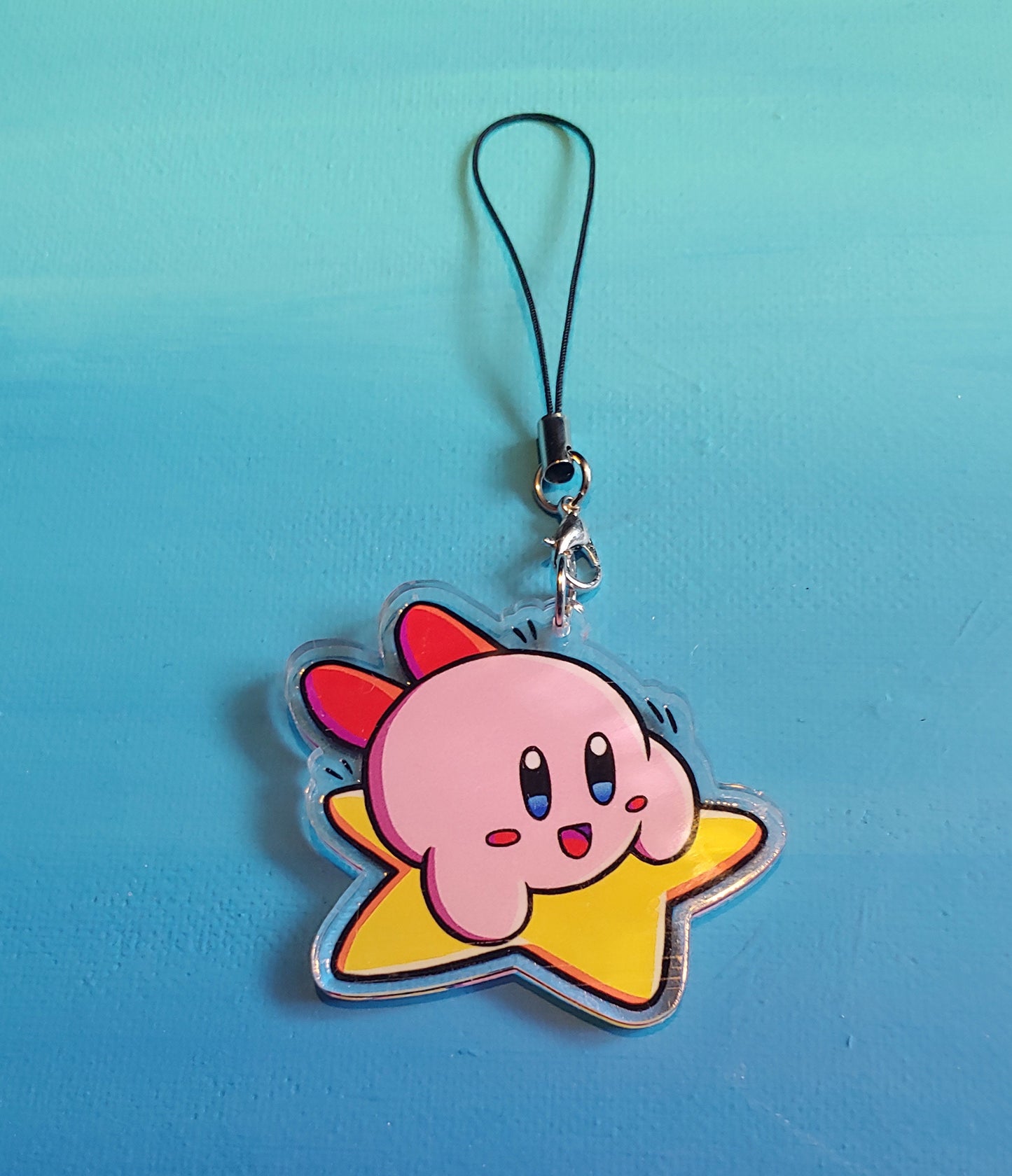Double-Sided Star Surfing Kirby Charm