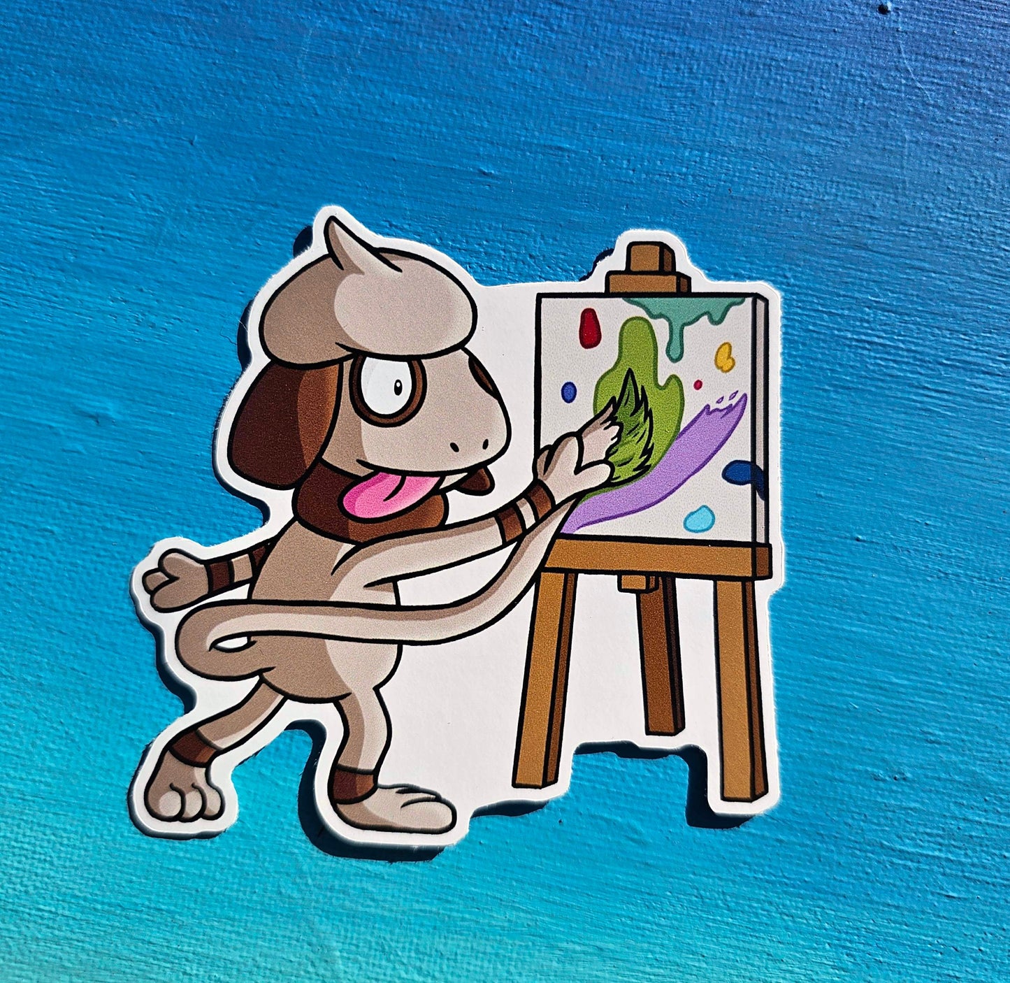Smeargle Painting Canvas Sticker