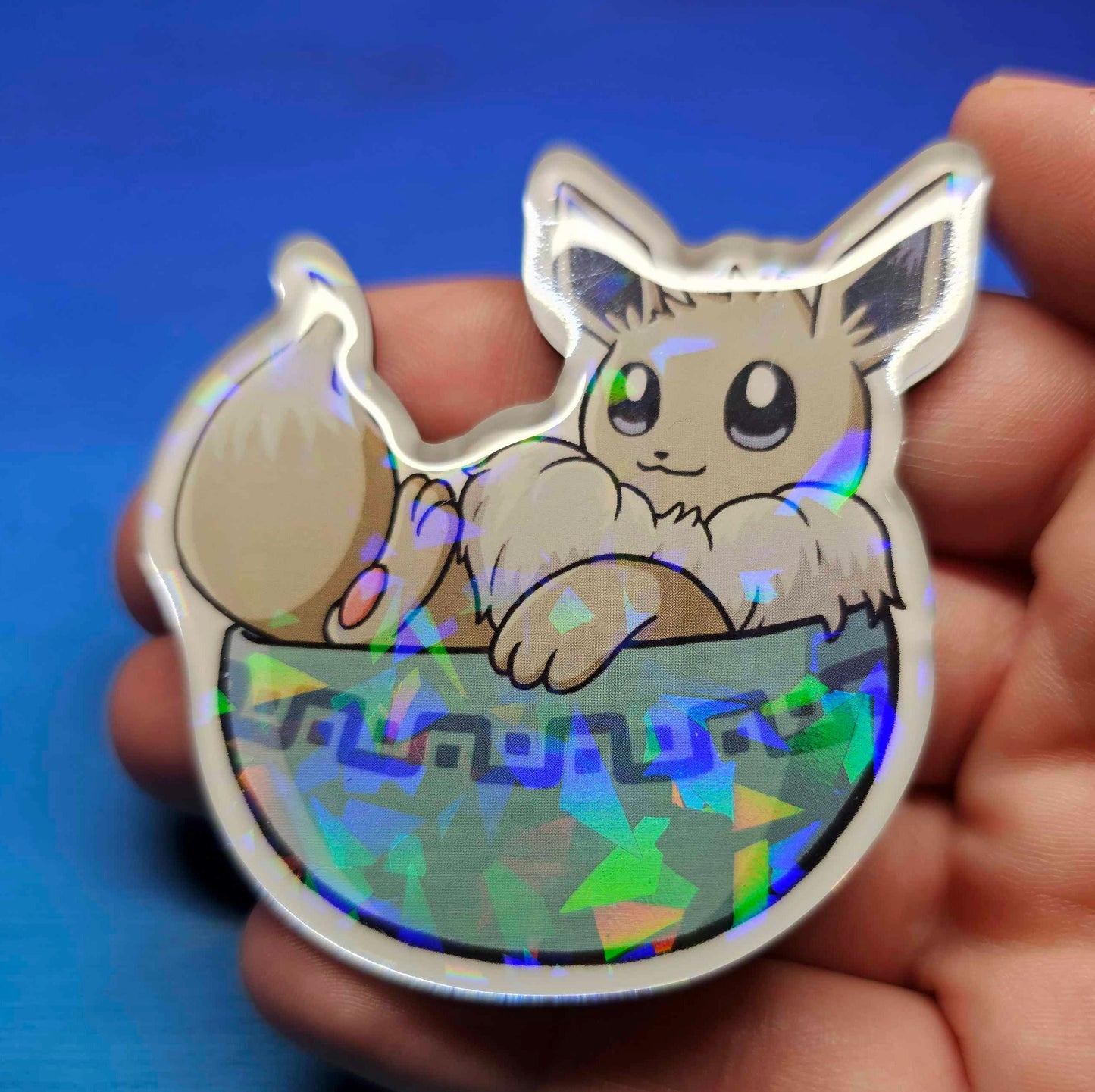Shiny Eevee in a Bowl Magnet