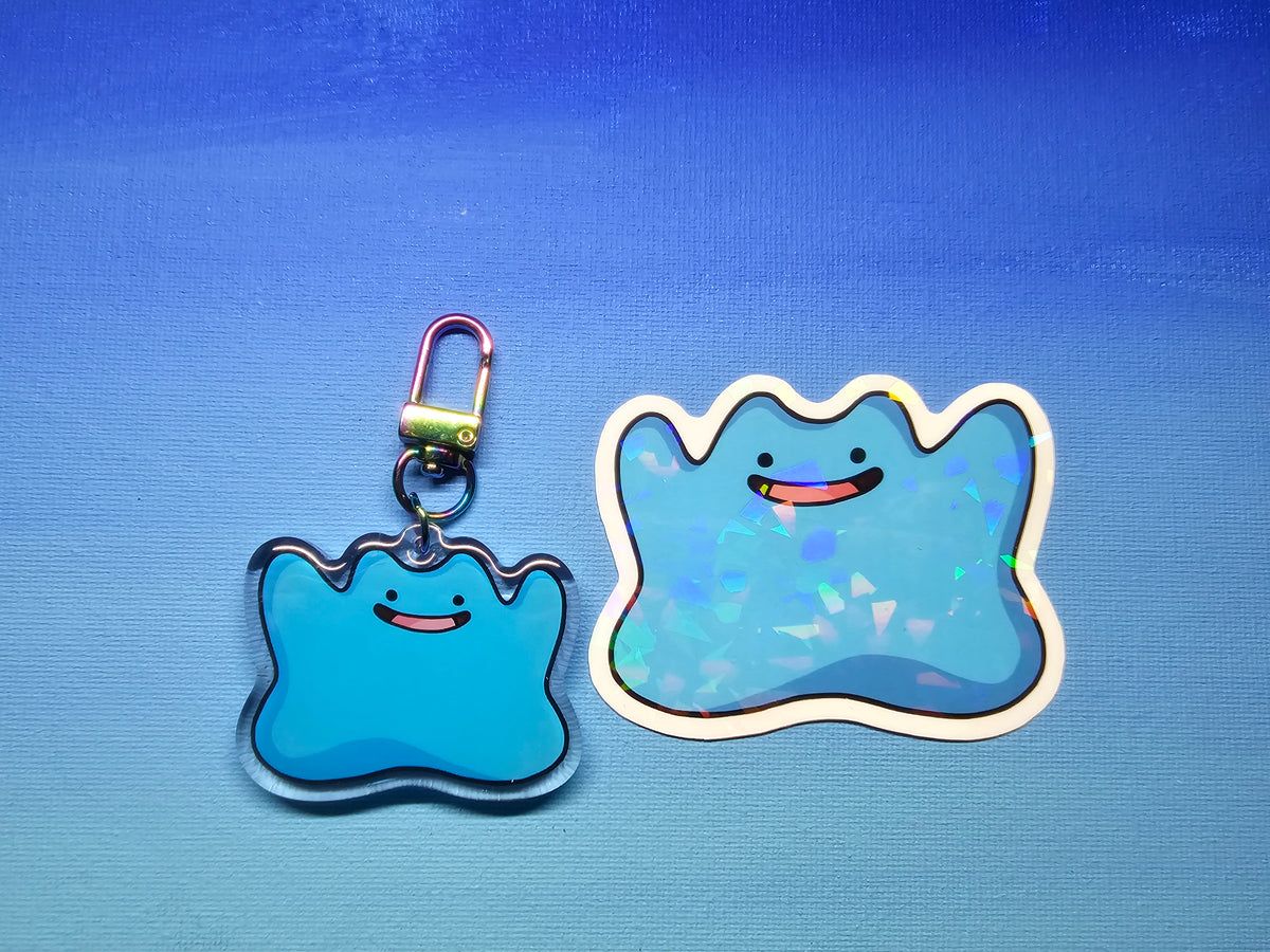 Double-Sided Acrylic Happy Ditto Charm