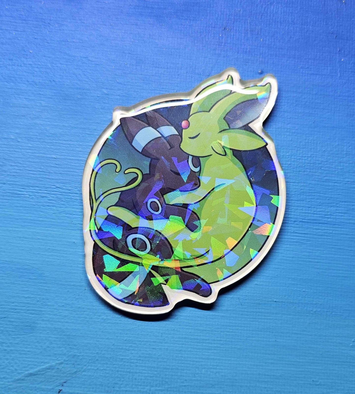 Shiny Espeon + Umbreon Cuddling Magnet