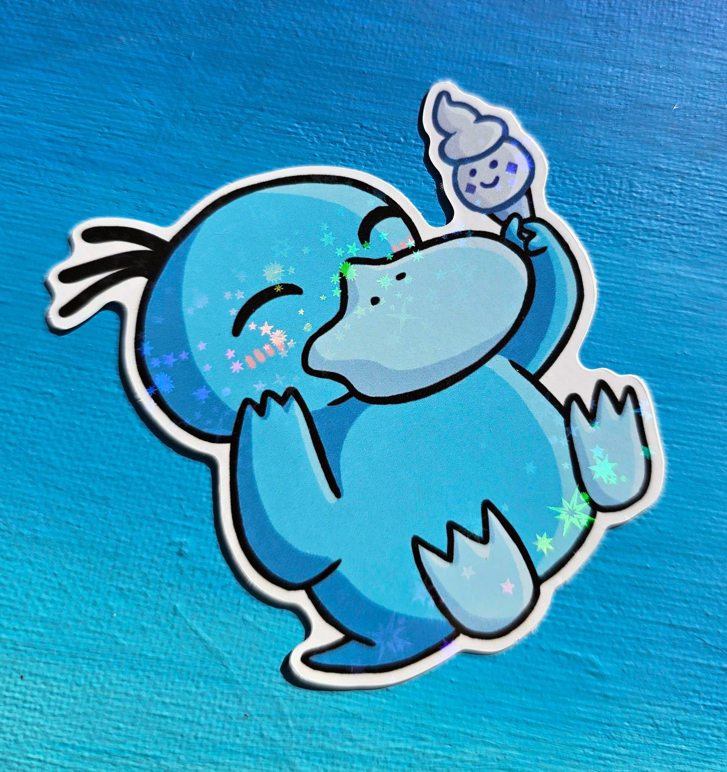 Shiny Psyduck Ice Cream Sticker