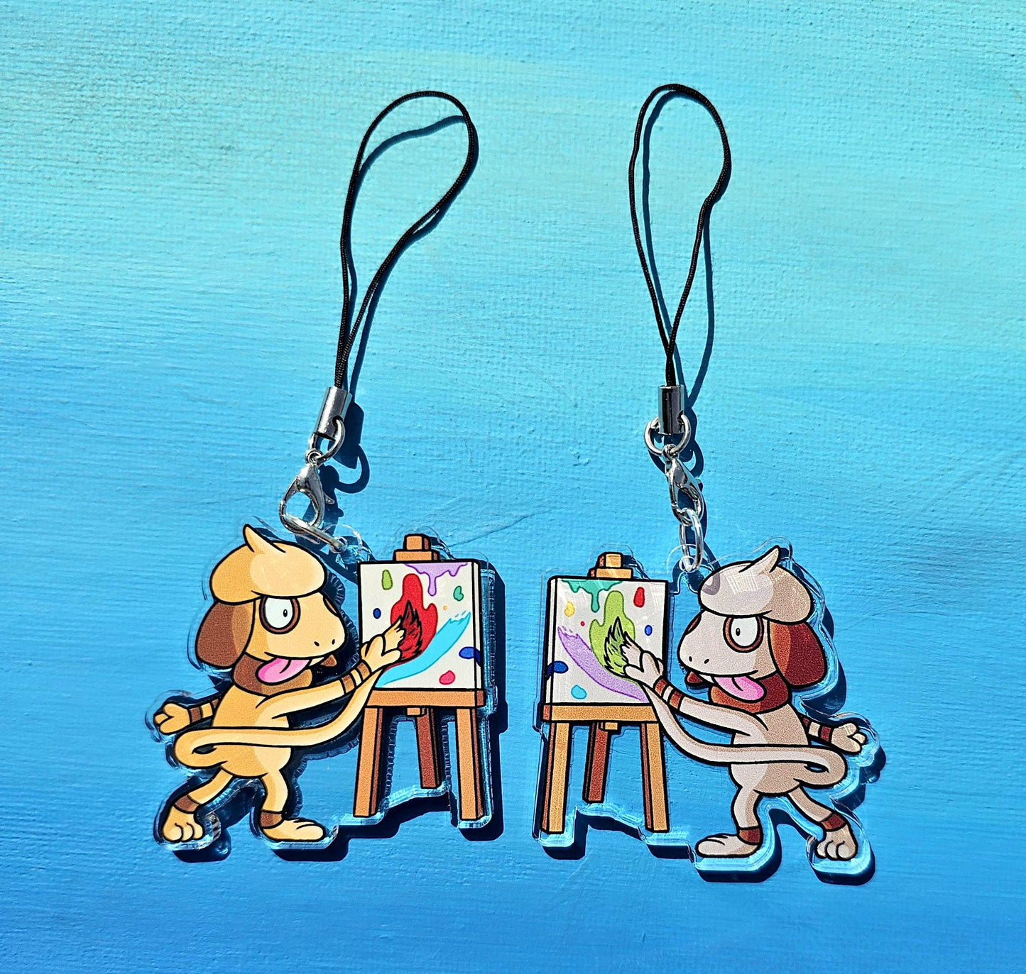 Double-Sided Smeargle Painting Canvas Charm