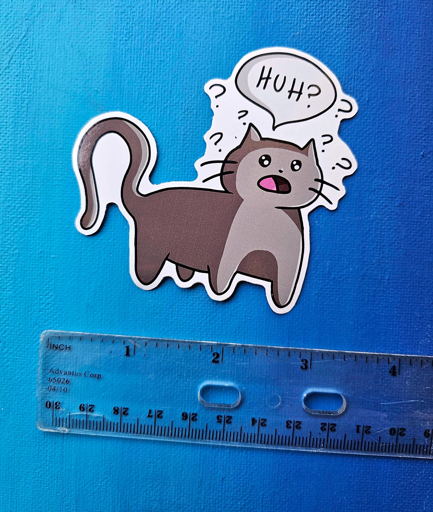 Cat "HUH?" Sticker