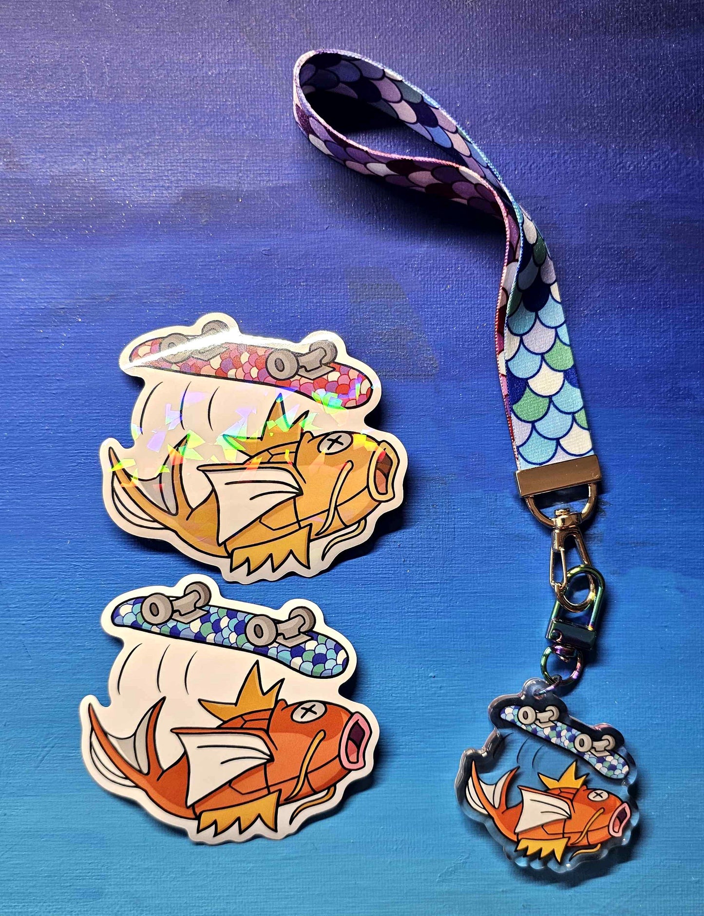 Shiny Magikarp Skateboard Sticker