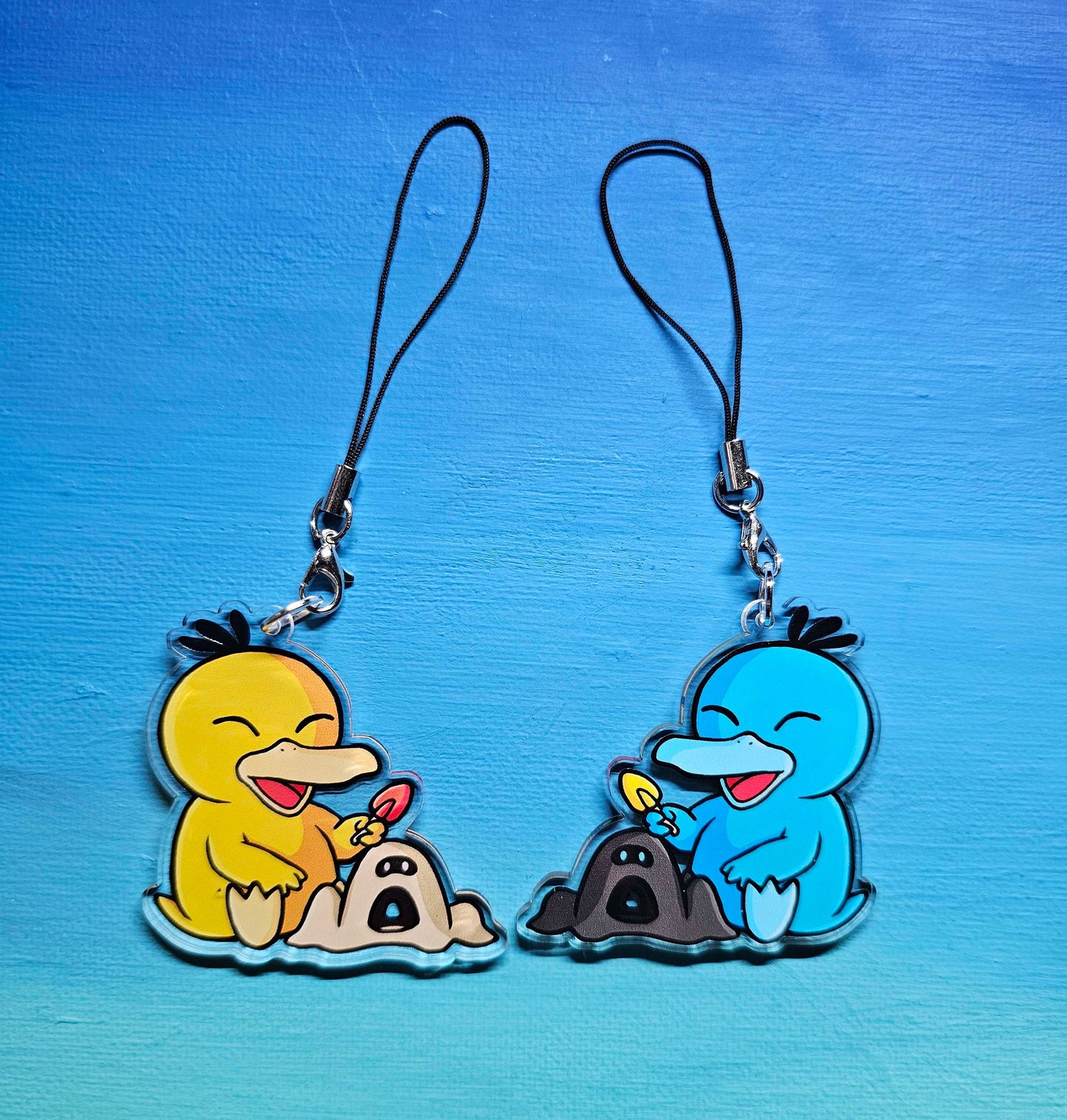 Double-Sided Psyduck Castle Building Charm