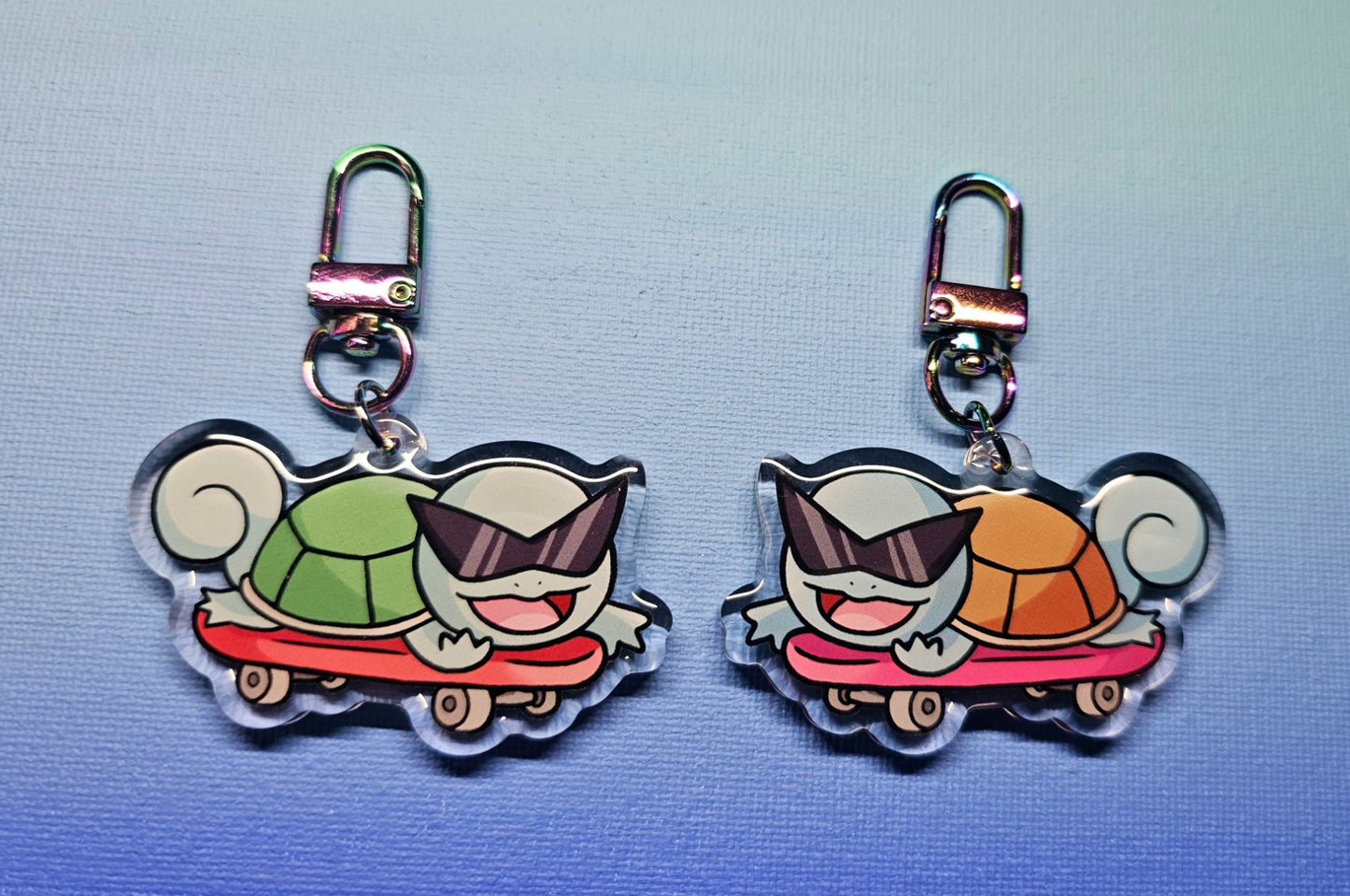 Double-Sided Squirtle Skateboard Charm
