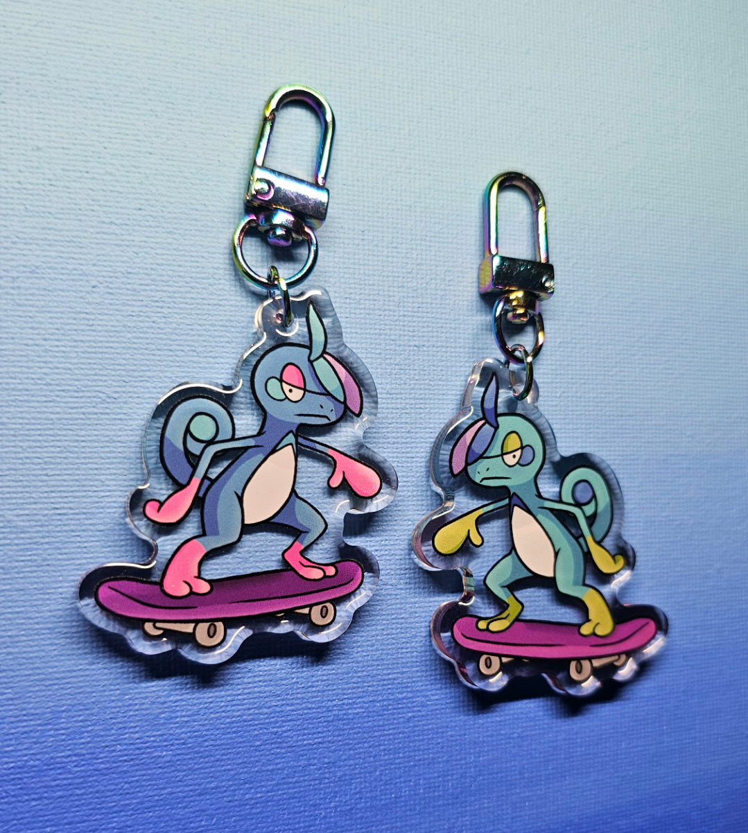 Double-Sided Drizzile Skateboarder Charm