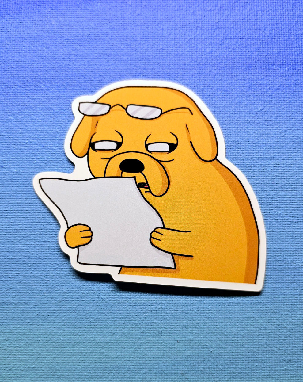 Jake the Dog Reading Sticker