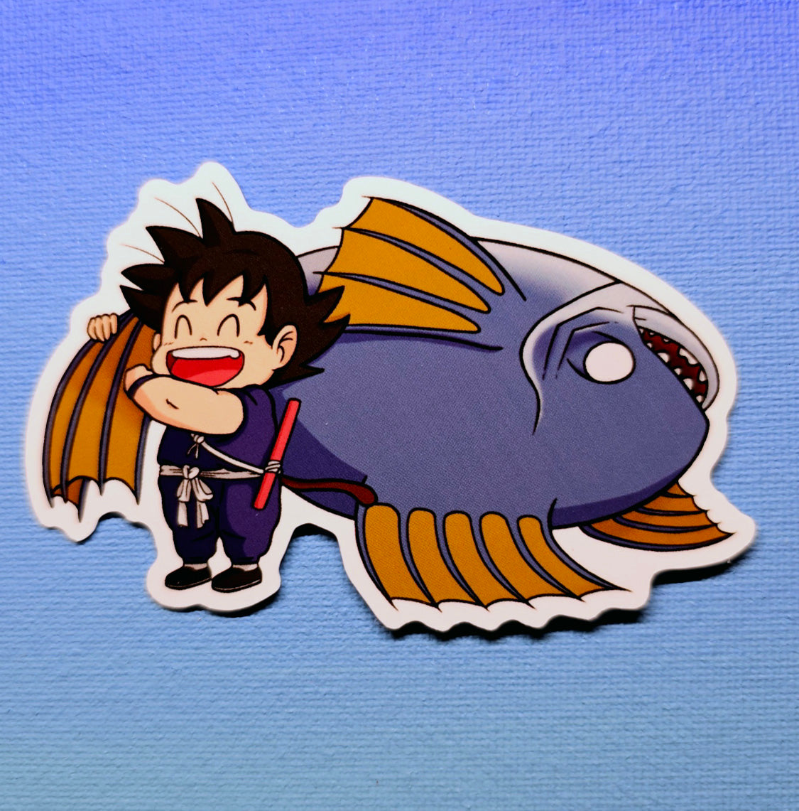 Kid Goku Giant Fish Sticker