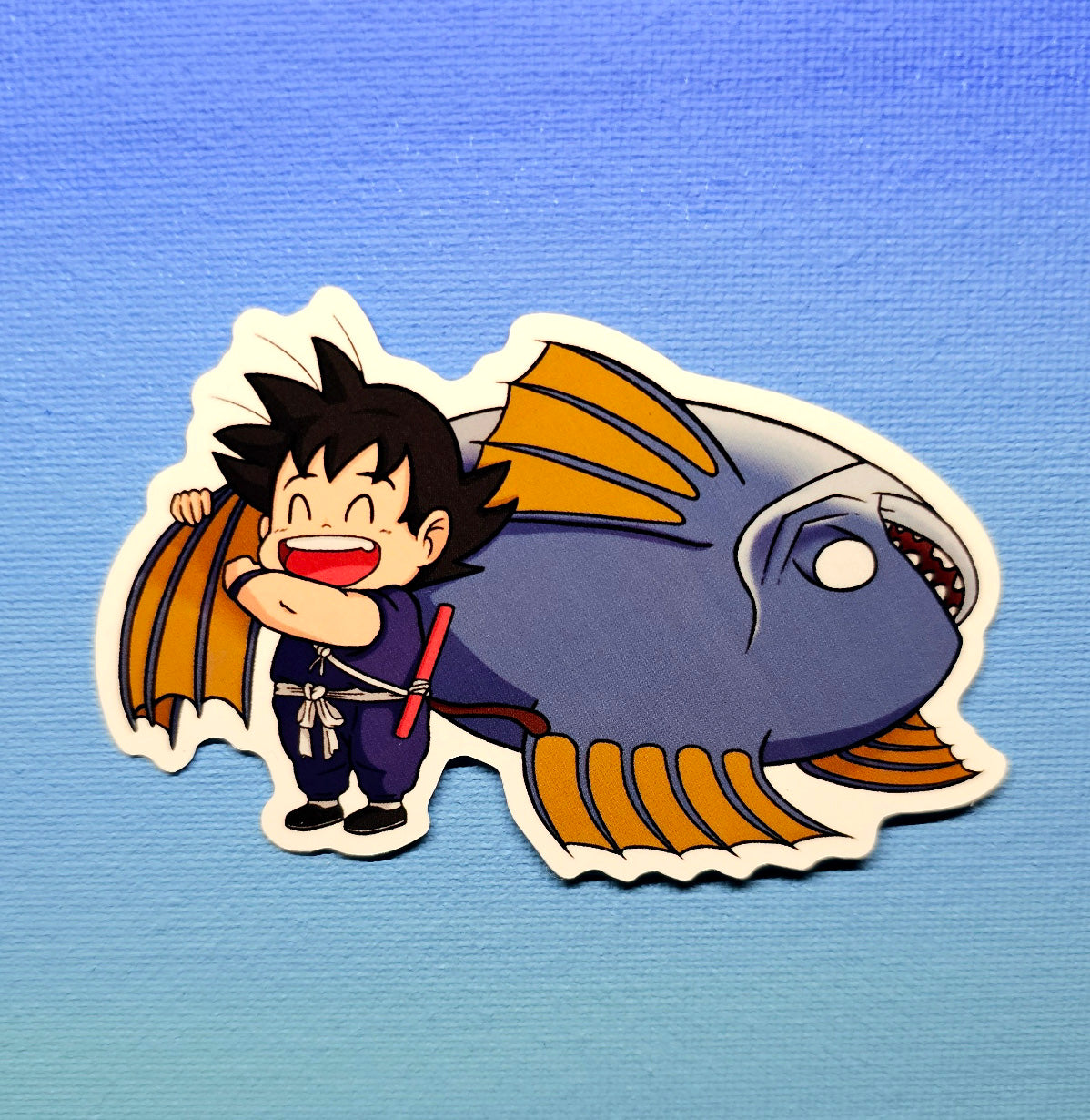 Kid Goku Giant Fish Sticker