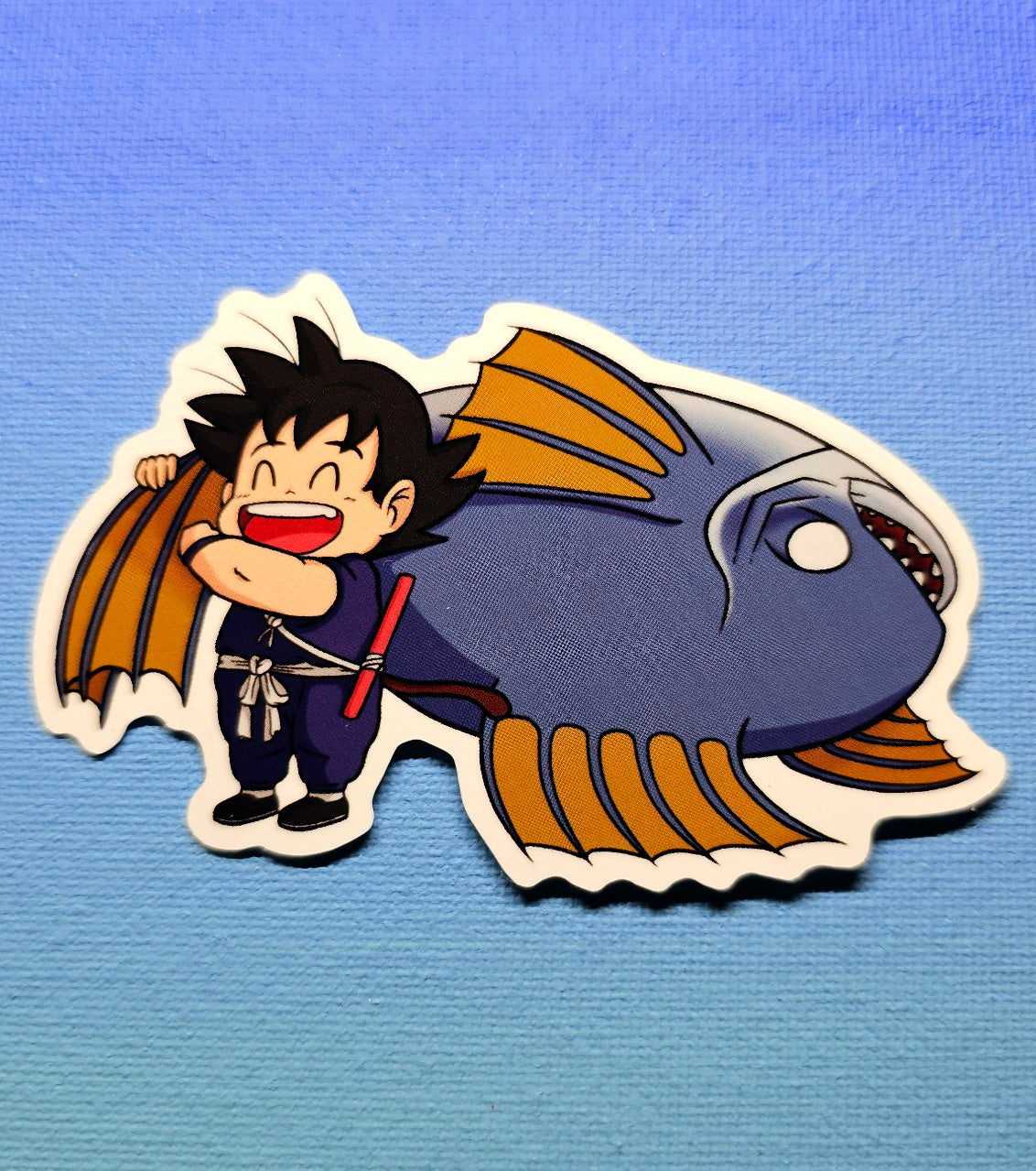 Kid Goku Giant Fish Sticker