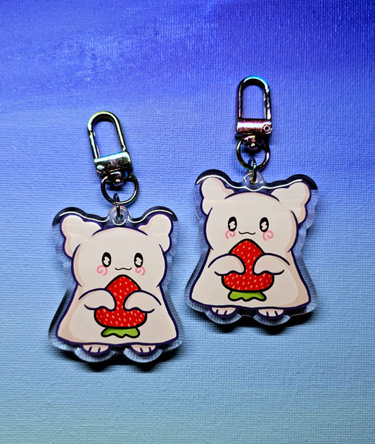 Double-Sided Hanamaruobake Strawberry Sanrio Charm