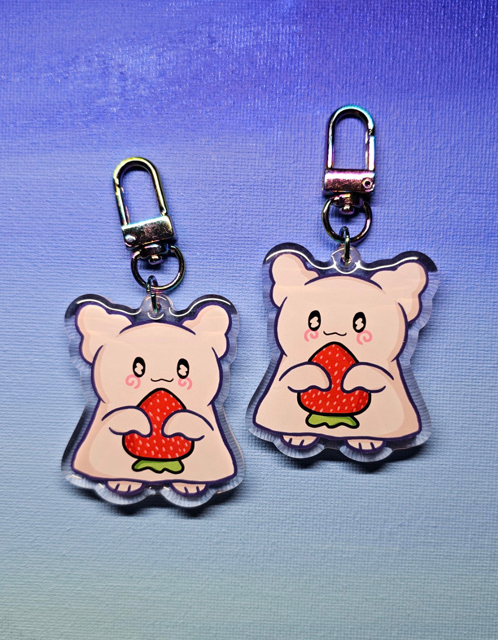 Double-Sided Hanamaruobake Strawberry Sanrio Charm