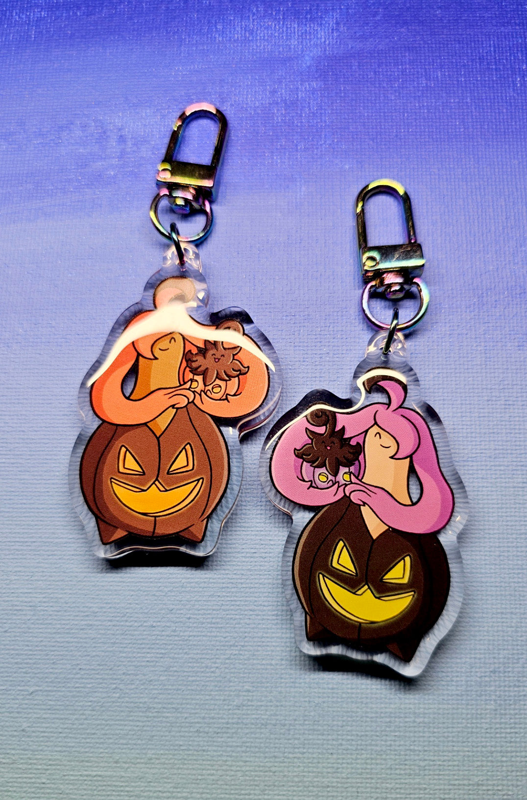 Double-Sided Gourgeist Cuddling Pumpkaboo Charm