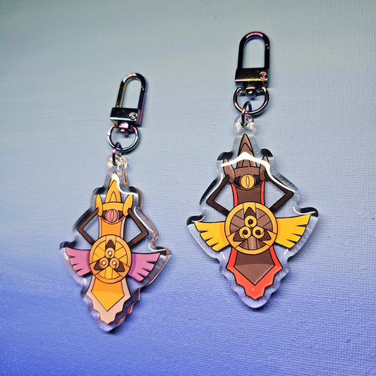 Double-Sided Acrylic Epoxy Shield Forme Aegislash Charm