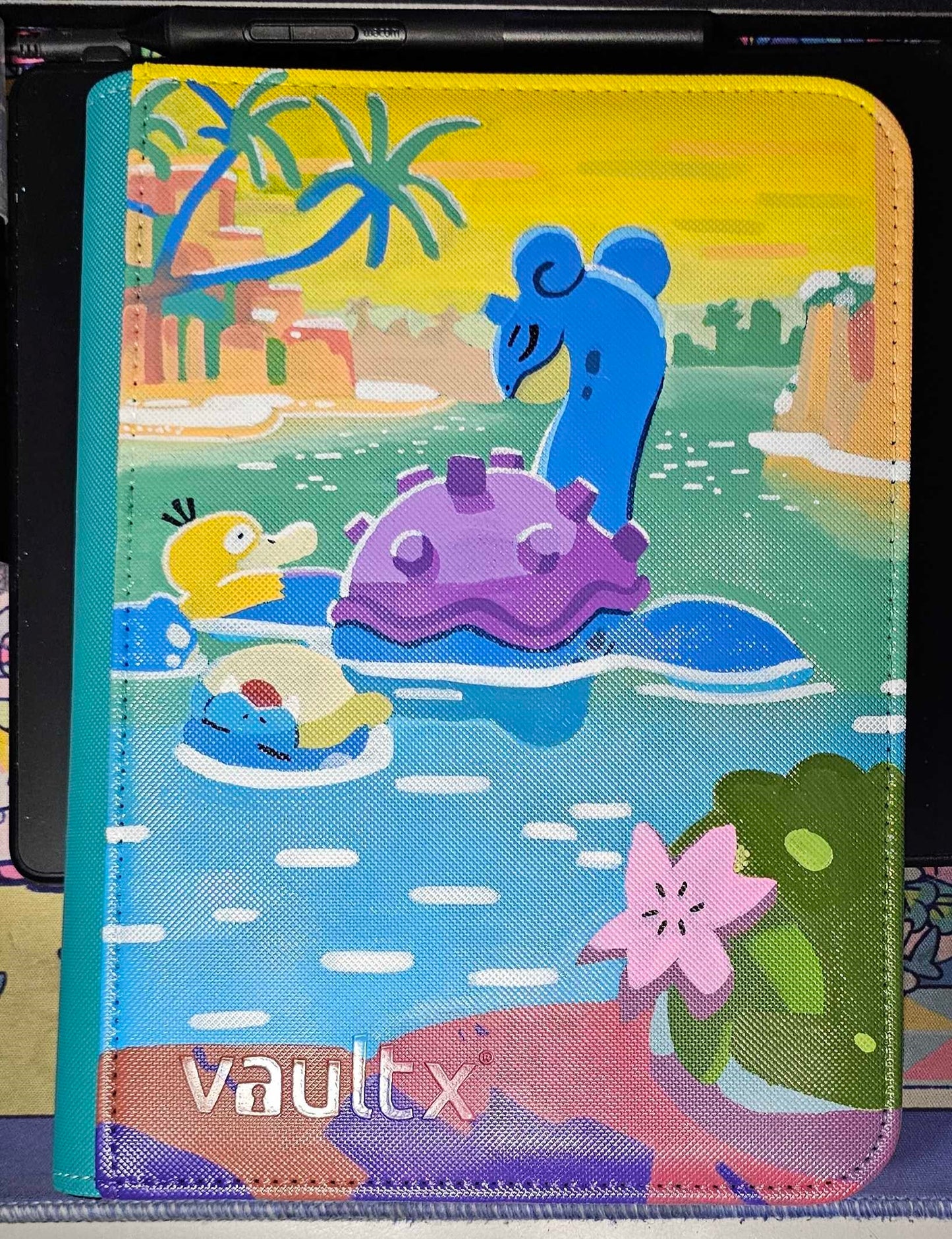 Custom Hand-Painted 4-Pocket Lapras Binder