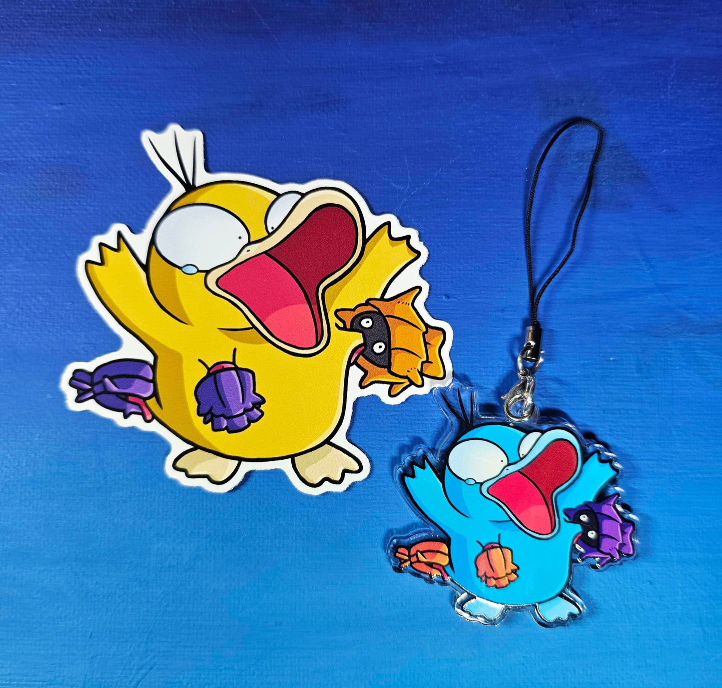 Psyduck Shellder Clamp Sticker