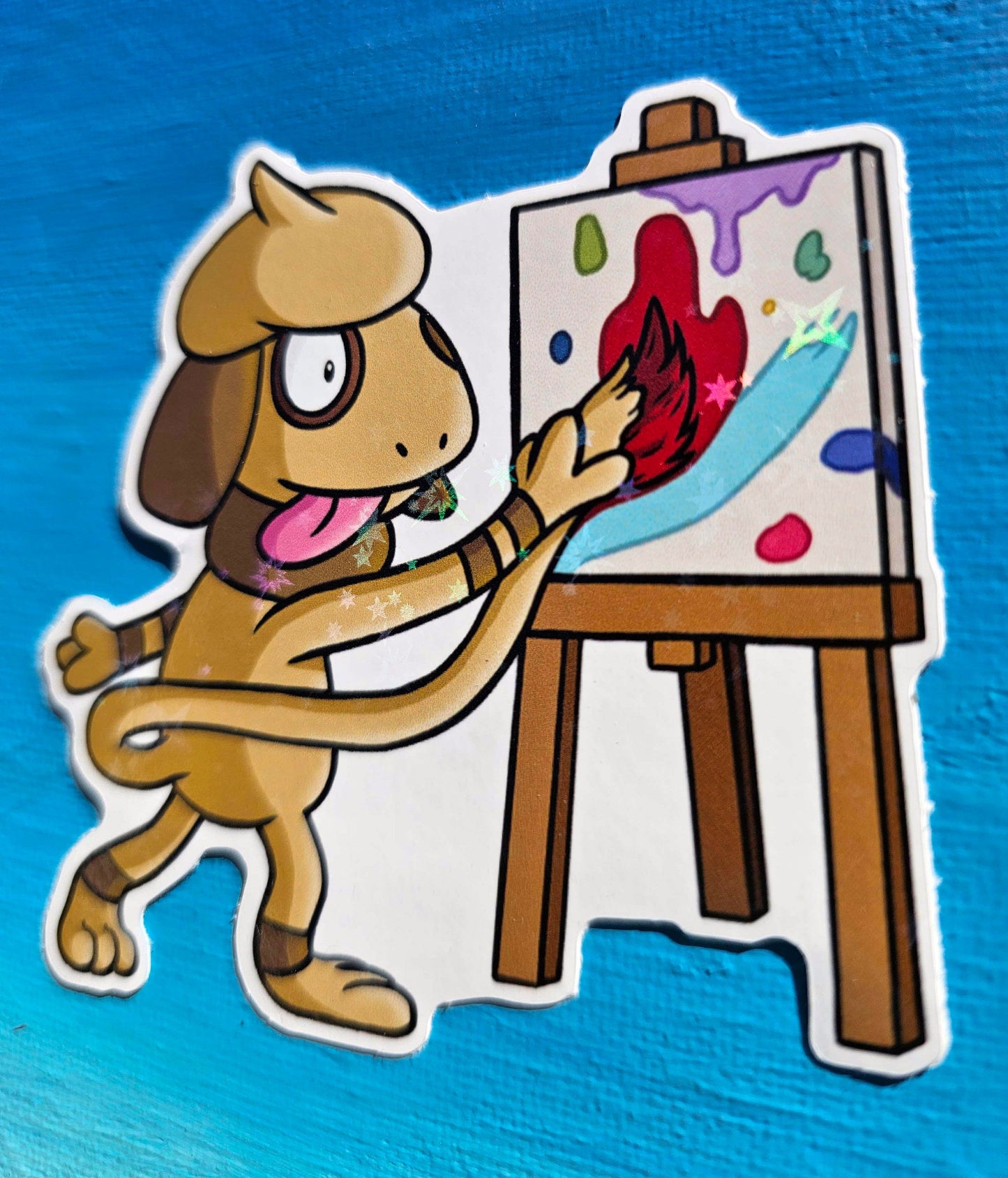 Shiny Smeargle Painting Canvas Sticker