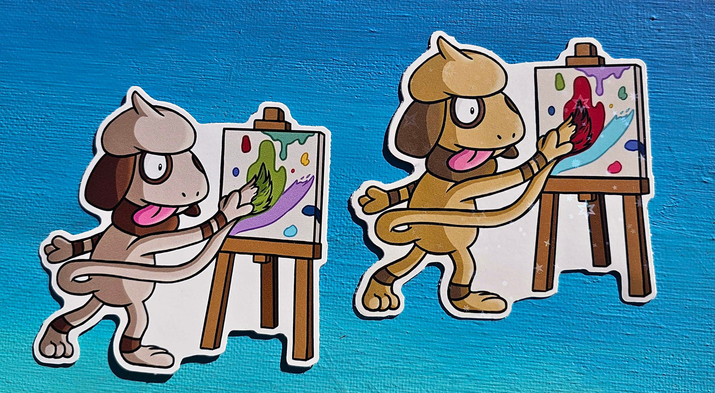 Smeargle Painting Canvas Sticker
