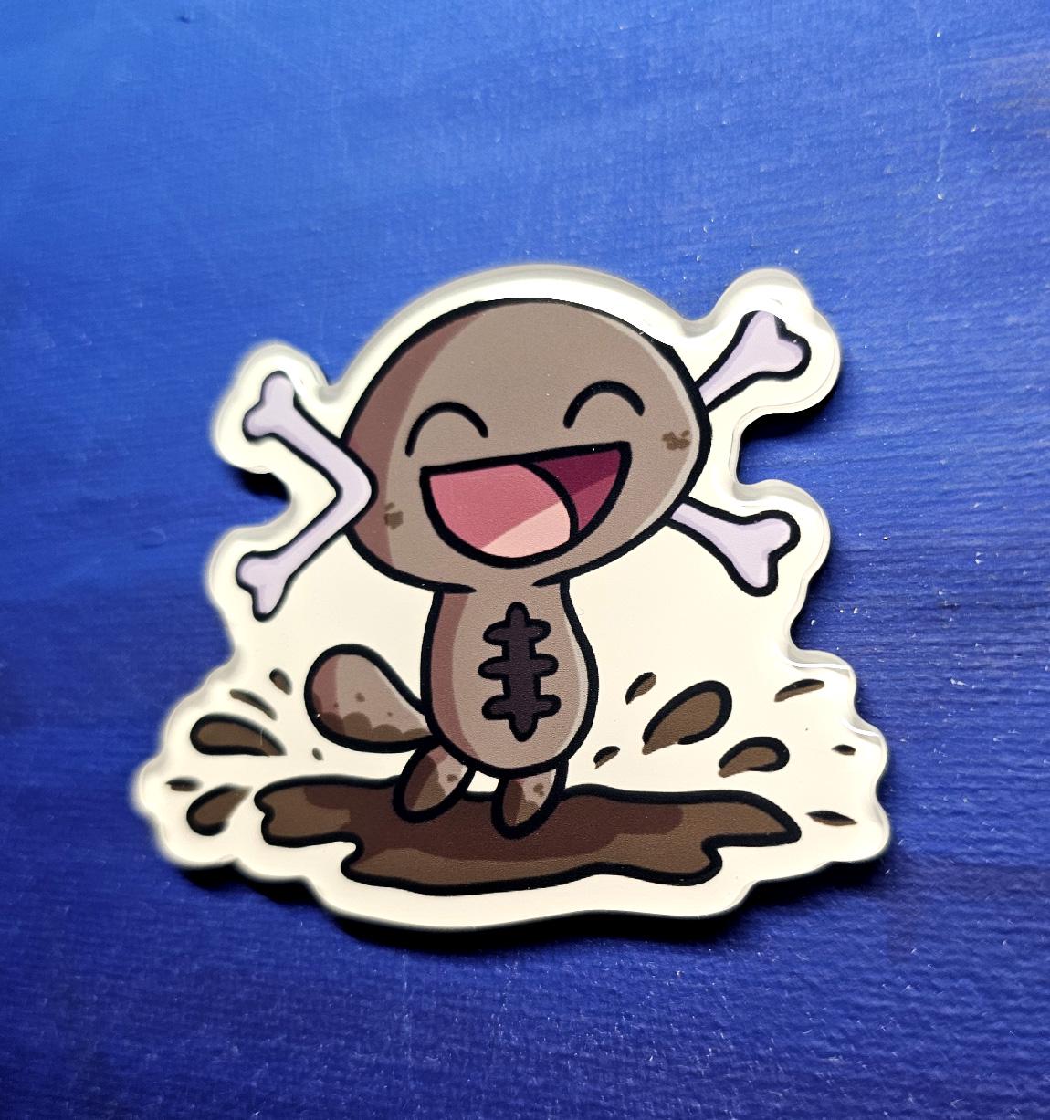 Paldean Wooper Playing in the Mud Magnet