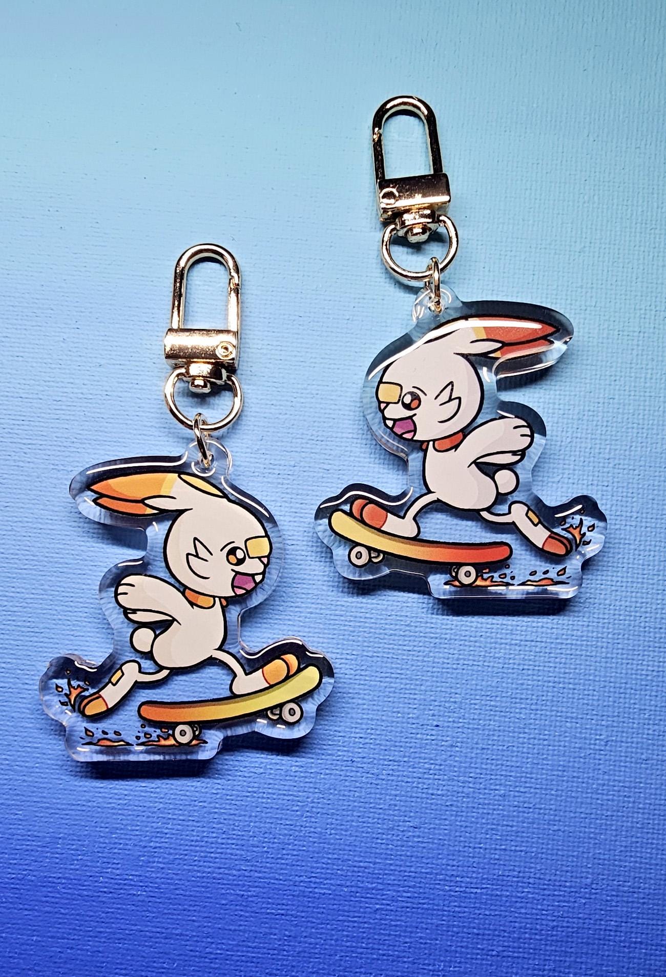 Double-Sided Scorbunny Skater Charm