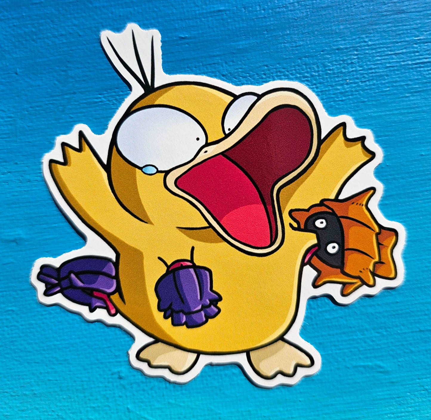Psyduck Shellder Clamp Sticker