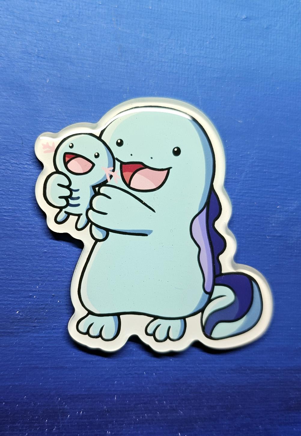 Quagsire Holding Wooper Magnet