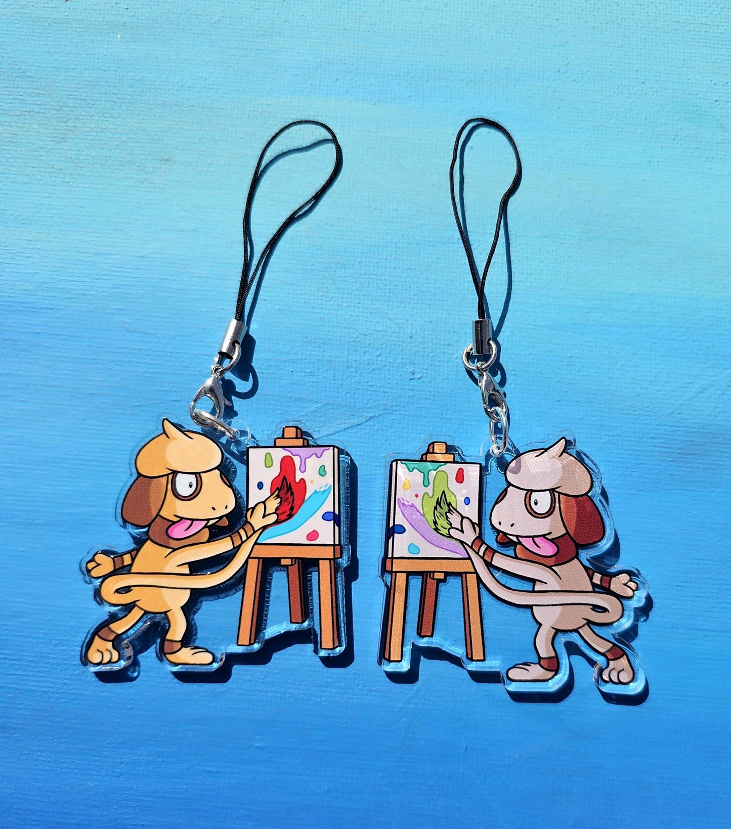 Double-Sided Smeargle Painting Canvas Charm