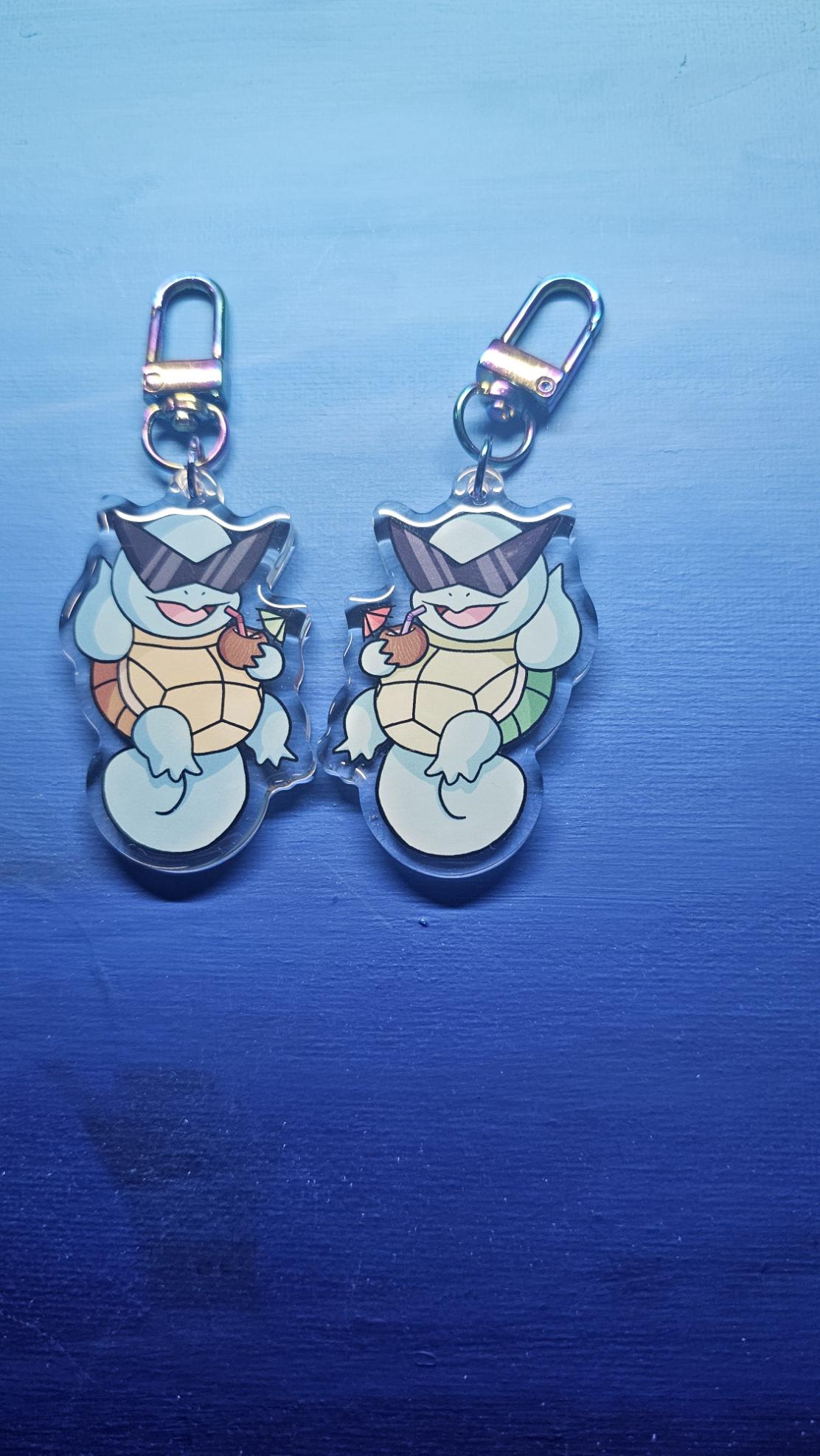 Double-Sided Squirtle Summer Chillin' Charm