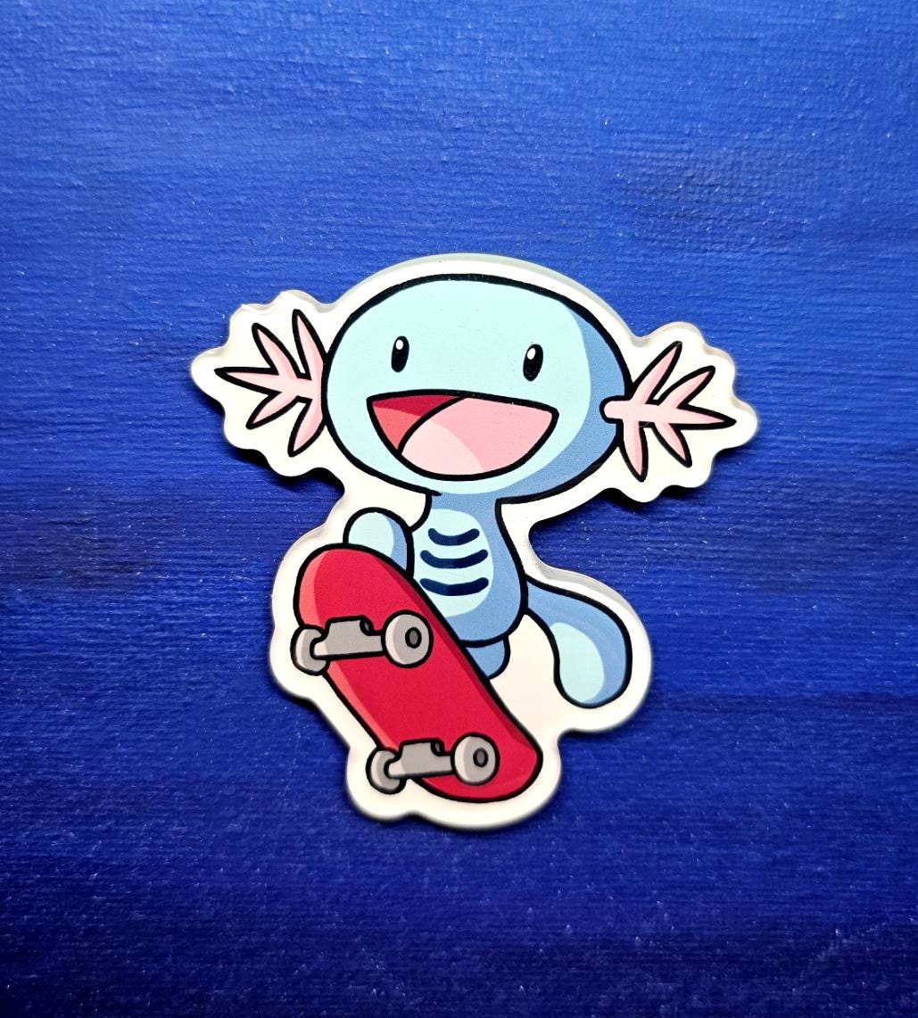 Wooper Skateboarder Magnet