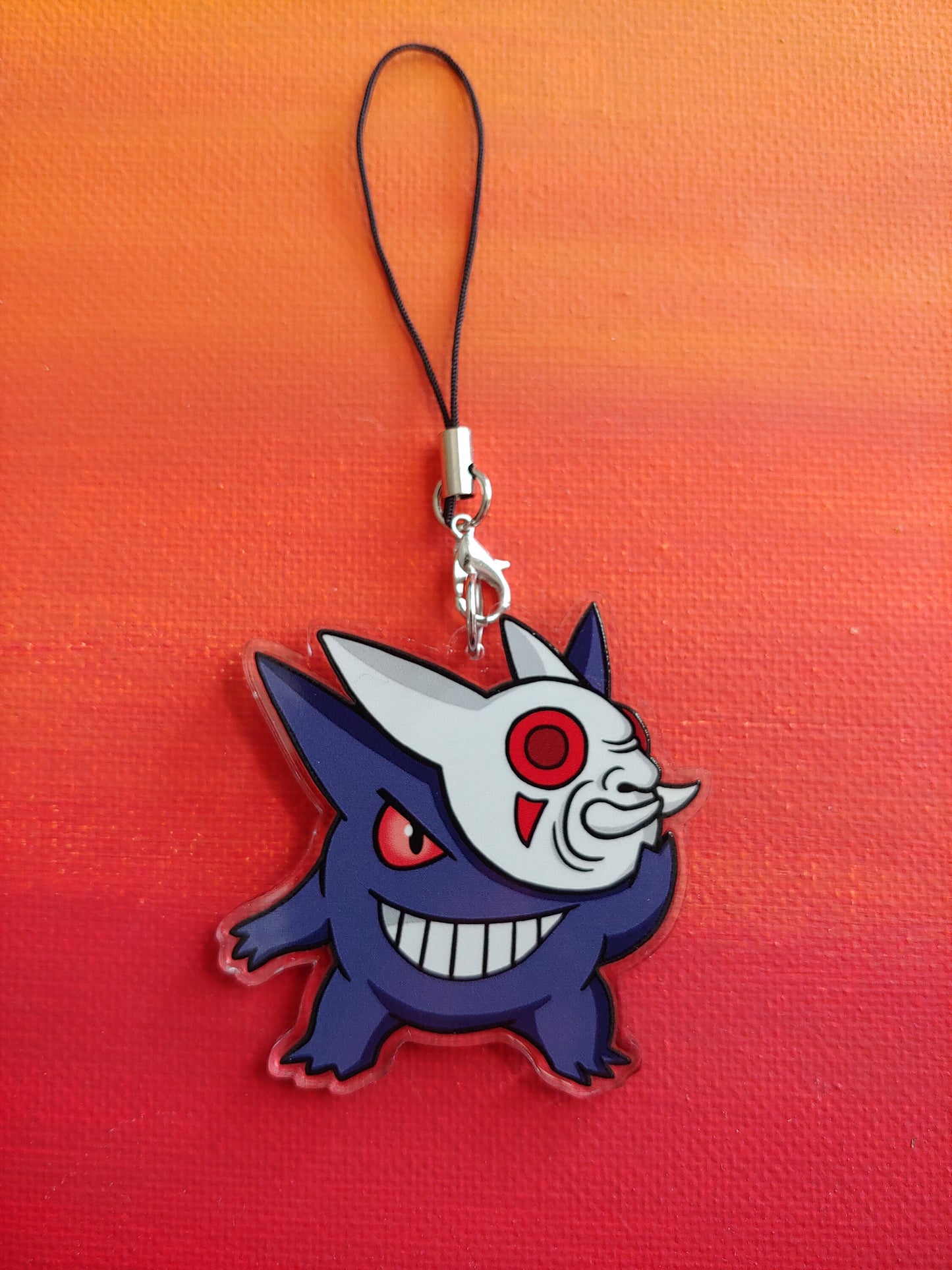 Double-Sided Gengar Kabuki Mask Charm