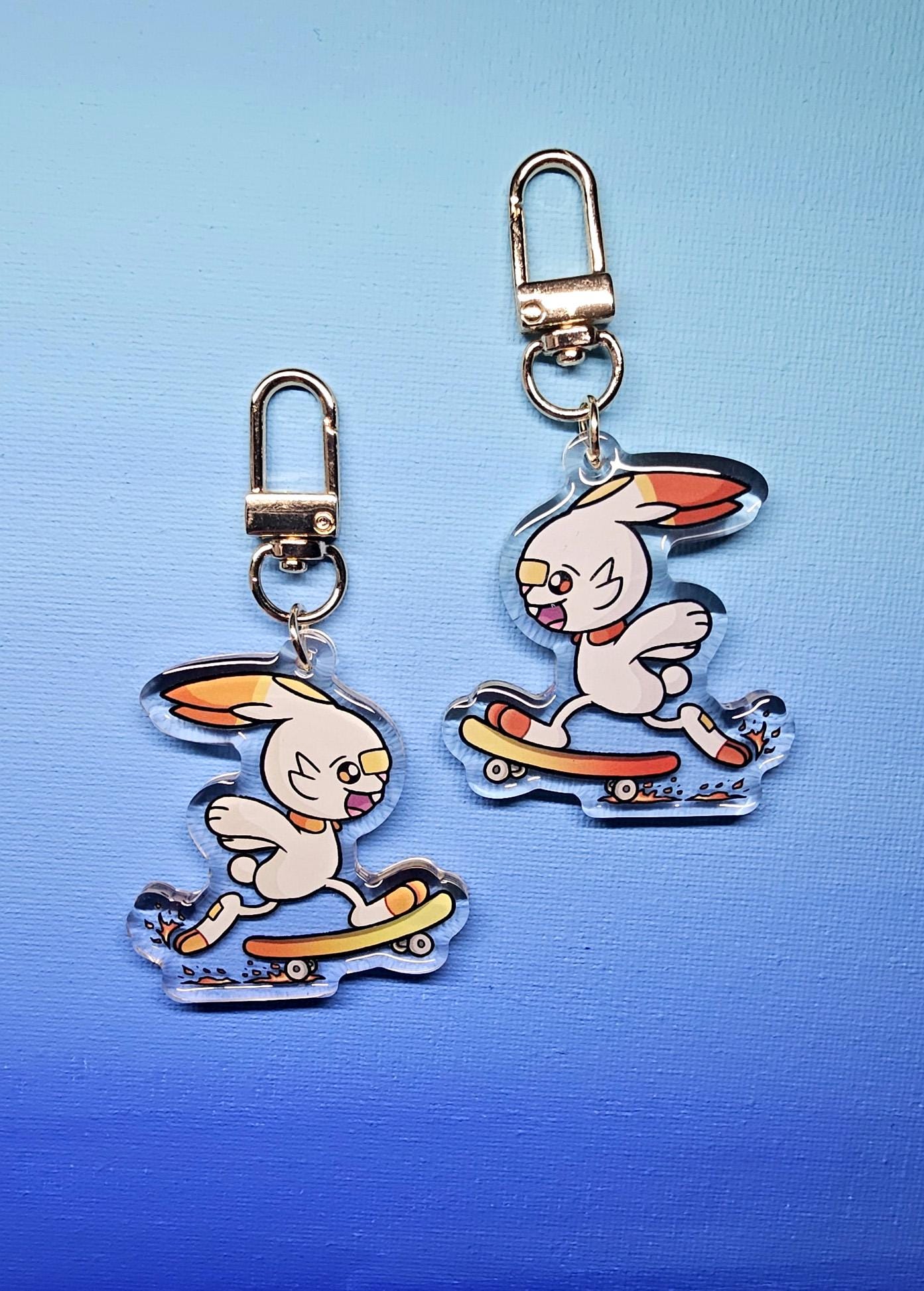Double-Sided Scorbunny Skater Charm