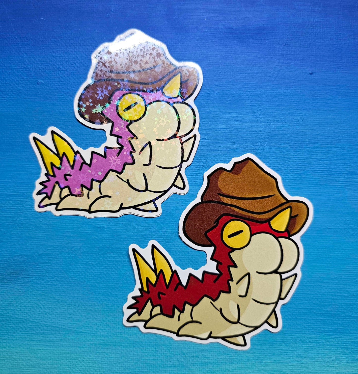 Shiny Holographic Cowboy Wurmple Sticker