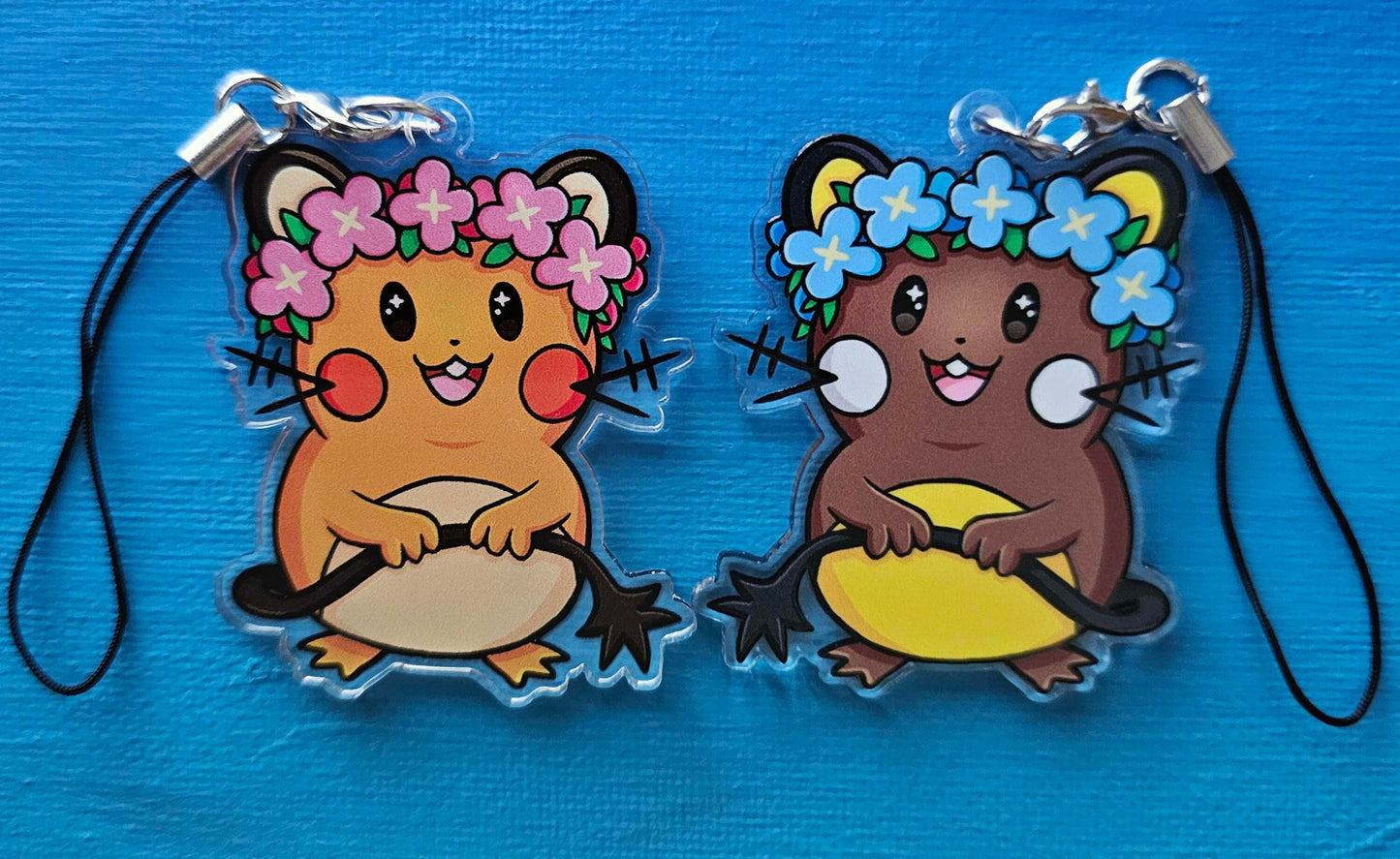 Double-Sided Dedenne Flower Crown Charm