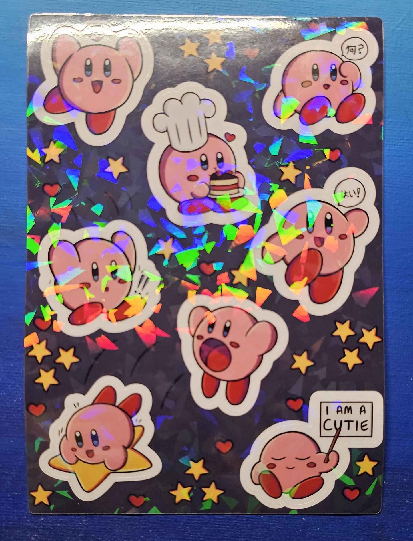 Holographic A6 Kirby Sticker Sheet