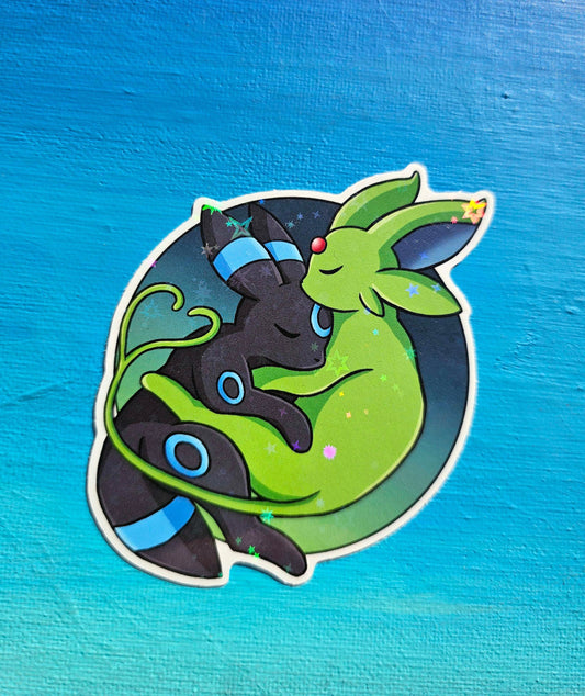 Shiny Cuddling Espeon/Umbreon Sticker