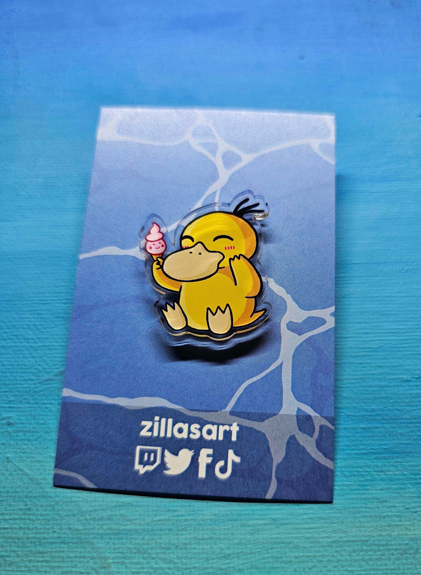 Psyduck Ice Cream Pin 30mm