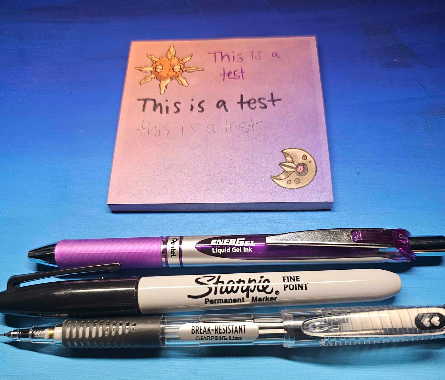 Solrock + Lunatone Sticky Notes