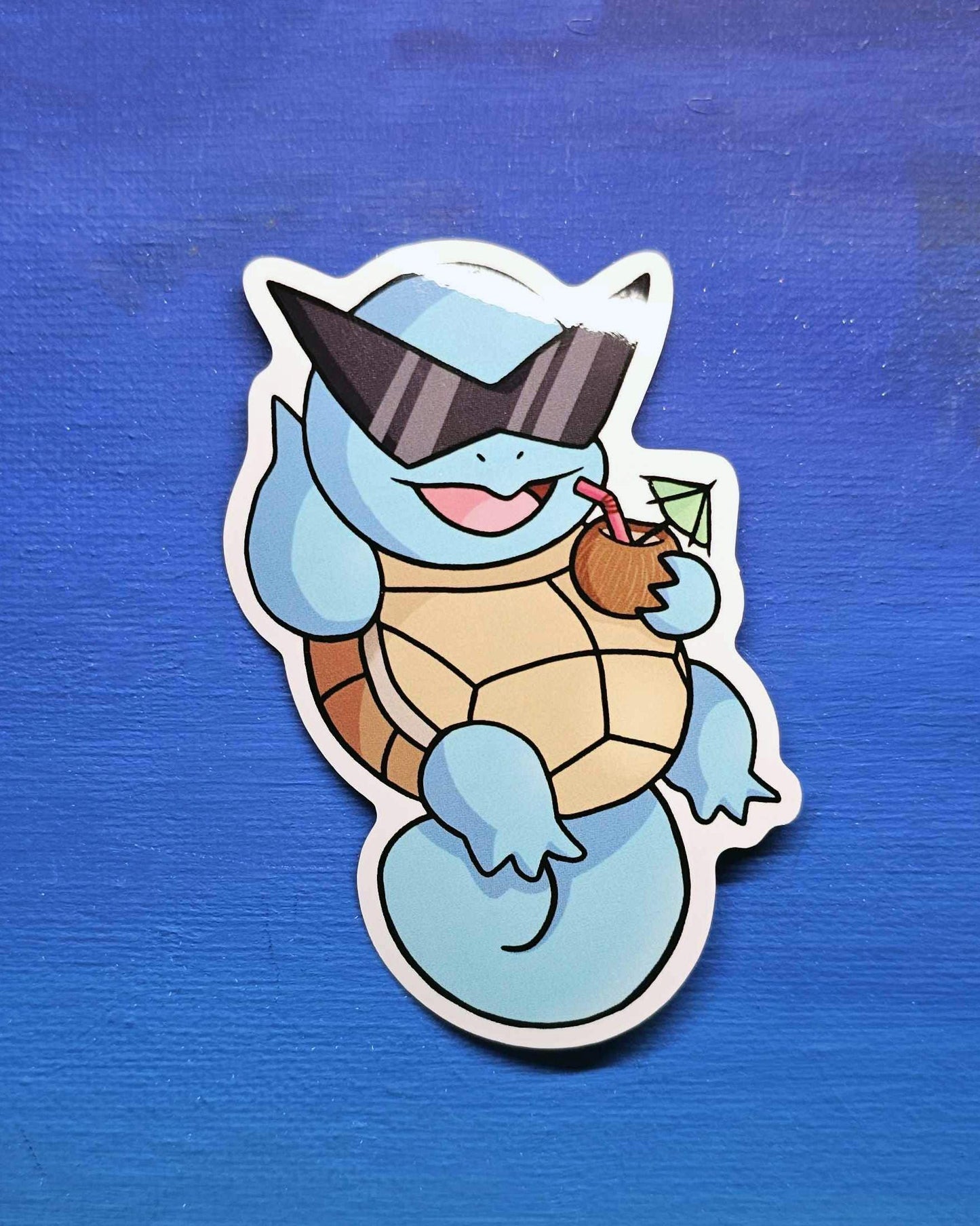 Squirtle Summer Chillin' Sticker